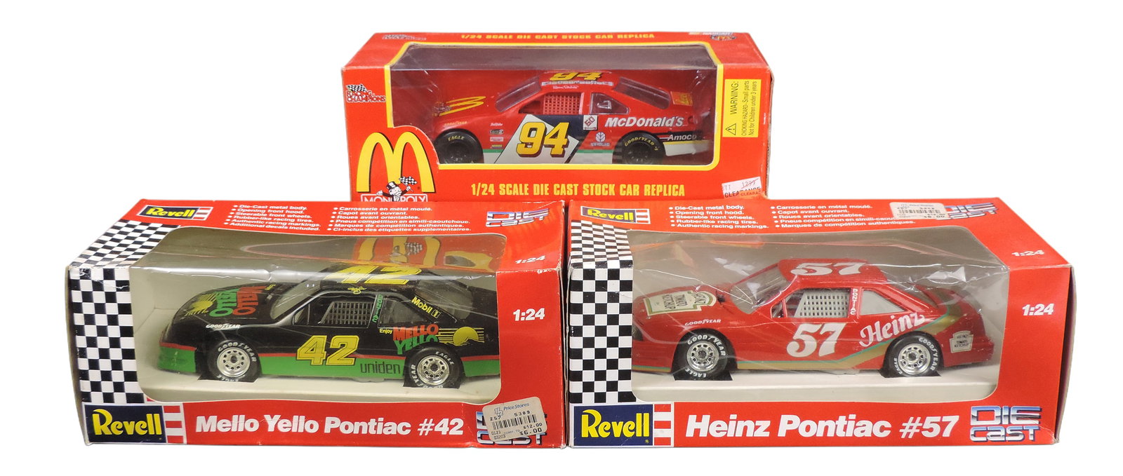 NASCAR Scale Models (3), Kyle Petty, Mellow Yello Pontiac #42, No. 8688, Heinz Pontiac #57, No. 8... - 2
