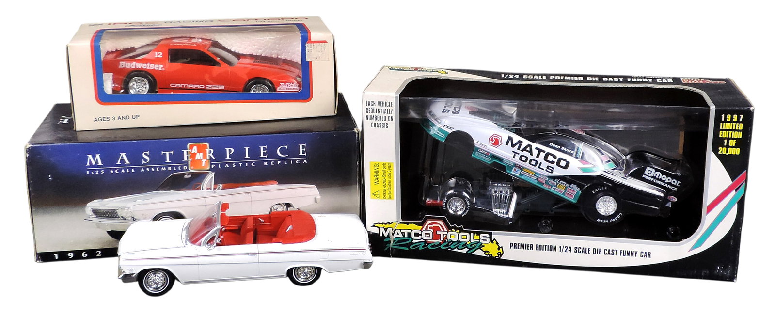 Toy Scale Models (3), True Value Hardware Stores IROC Racing Camaro, 1/24 scale, 1986, Matco Tools, (1 of 1)