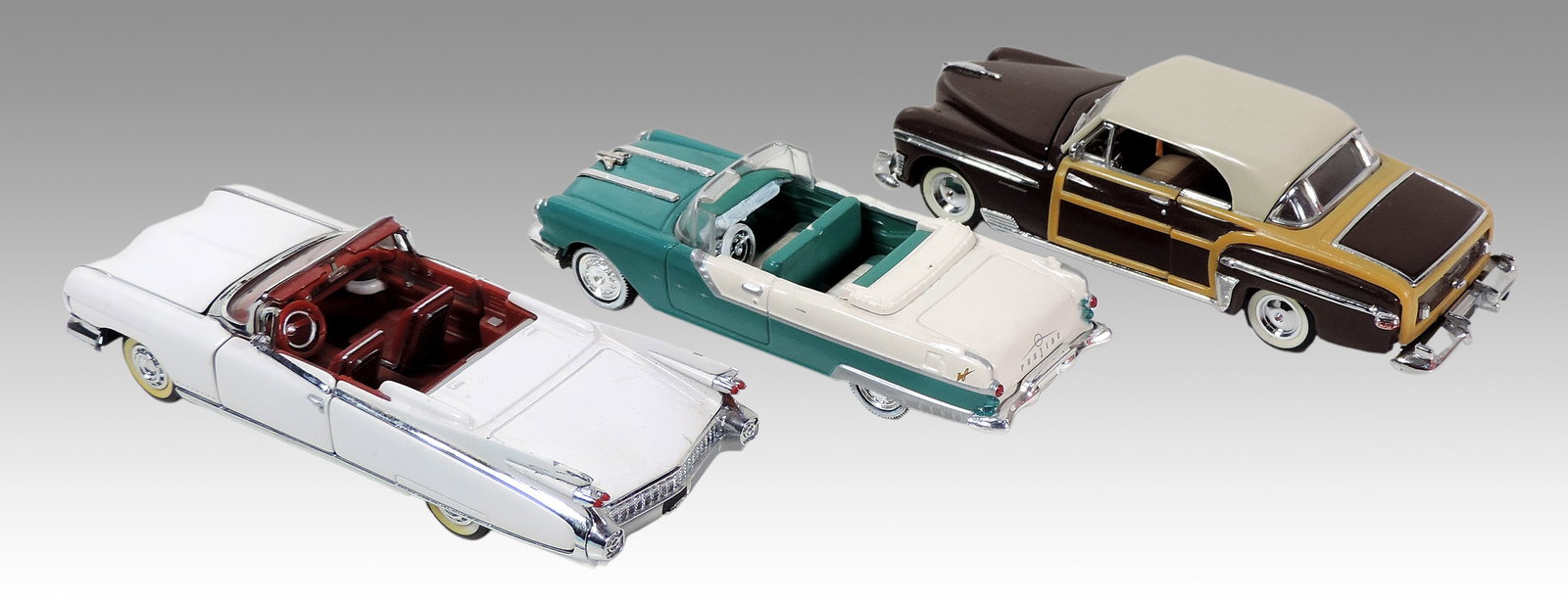 Toy Scale Models (3), Franklin Mint Precision Models, 1950 Chrysler Town & Country (1987), 1955 P... - 2