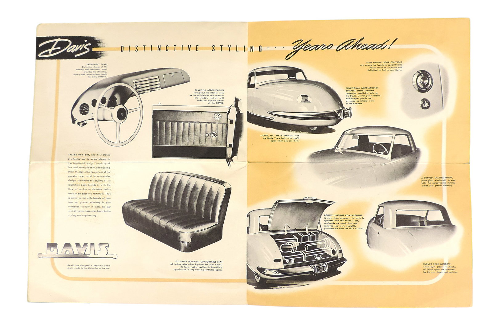 Davis Three-Wheel Engineering Triumph Brochure, McKay & Son, Eagle Rock, California, Litho by Car... - 3