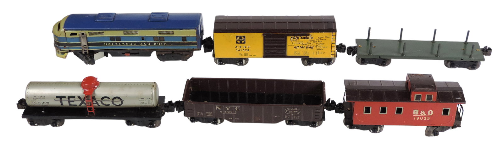 Toy Model Train Set, Baltimore & Ohio, standard gauge, battery operated (untested), patent contro... - 2