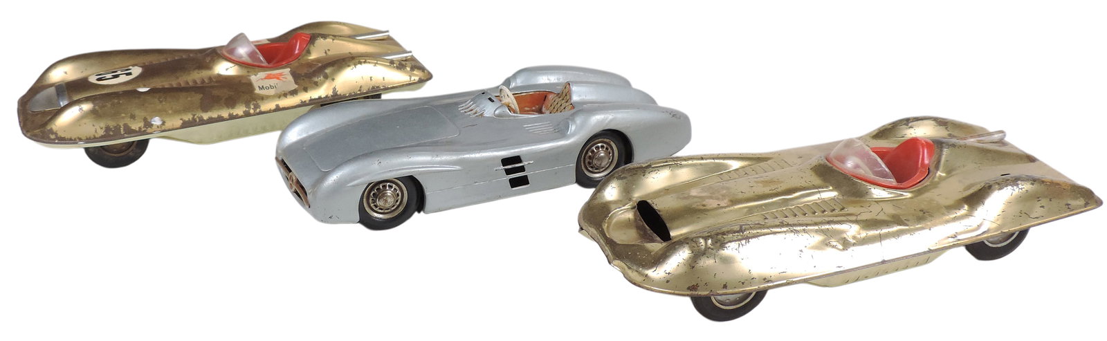 Toy Speedsters (3), 2 gold-toned 1955 Bonneville Saltflats Specials, mfgd by Mattel & Western Ger... - 2