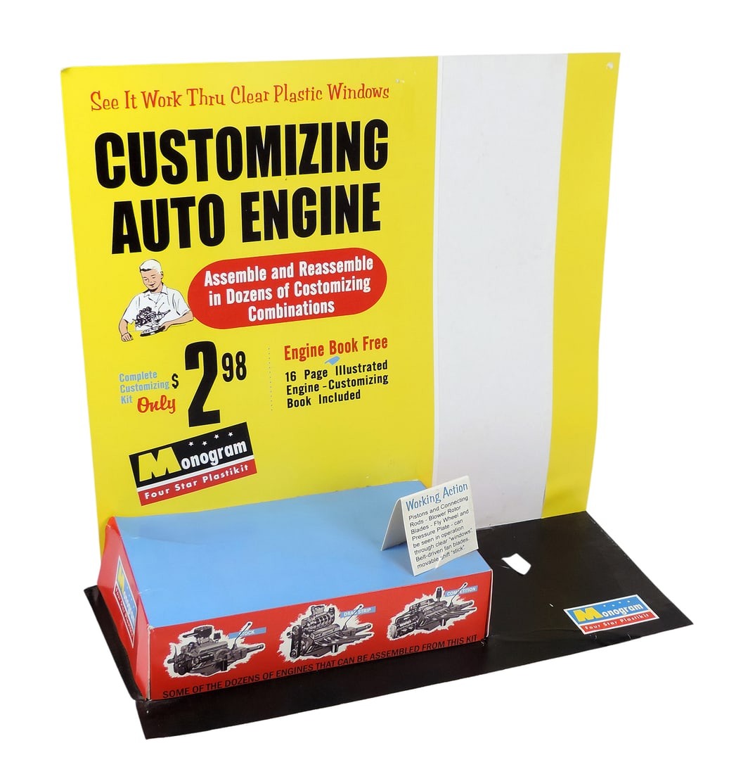 Monogram Toy Scale Model Kits & Displays (4), Chevrolet V-8 Engine, Plastikit Action Model PE62-2... - 5