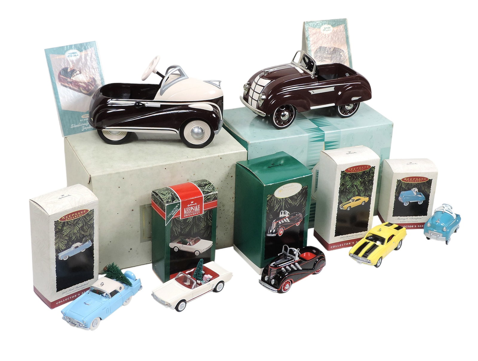 Hallmark Ornaments (7), 1969 Chevrolet Camaro-1995 Collector's Series, Kiddie Car Classics-1994... - 2