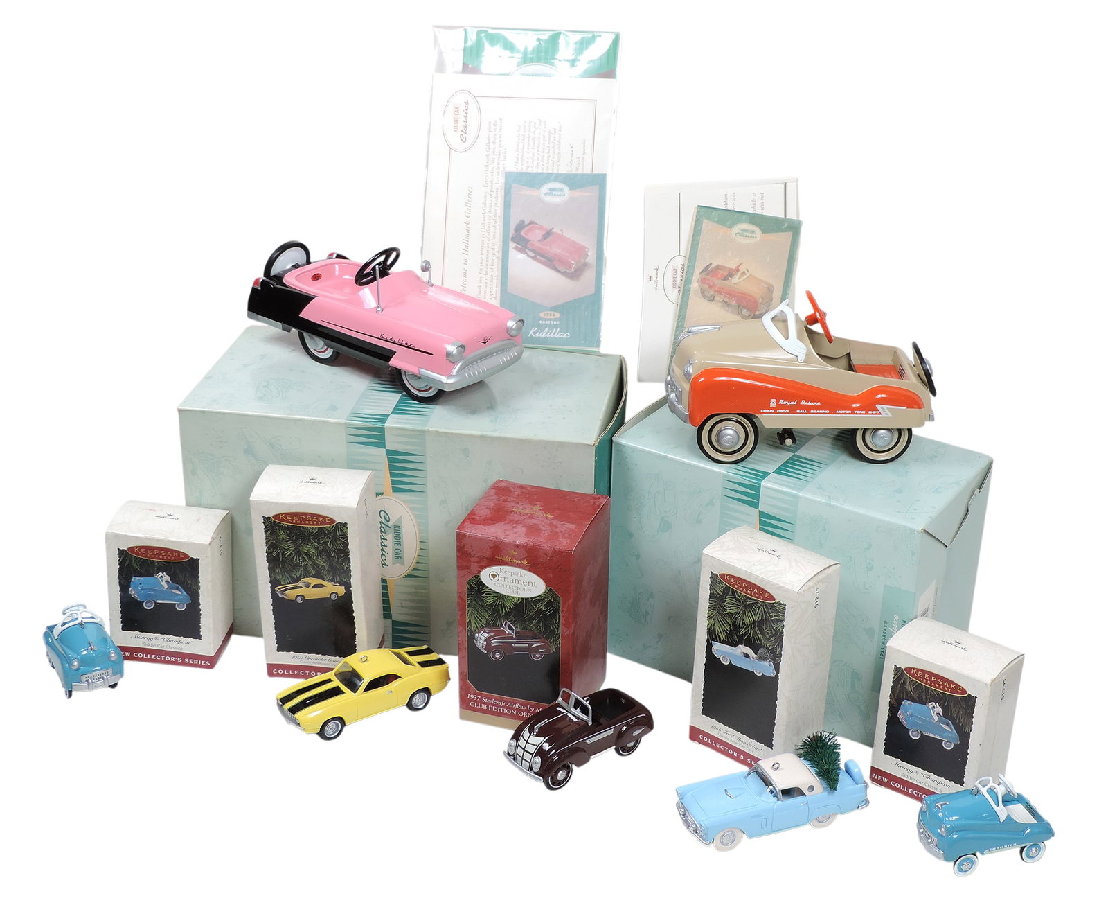 Hallmark Ornaments (6), 1969 Chevrolet Camaro-1995 Collector's Series, Kiddie Car Classics-1994... - 2
