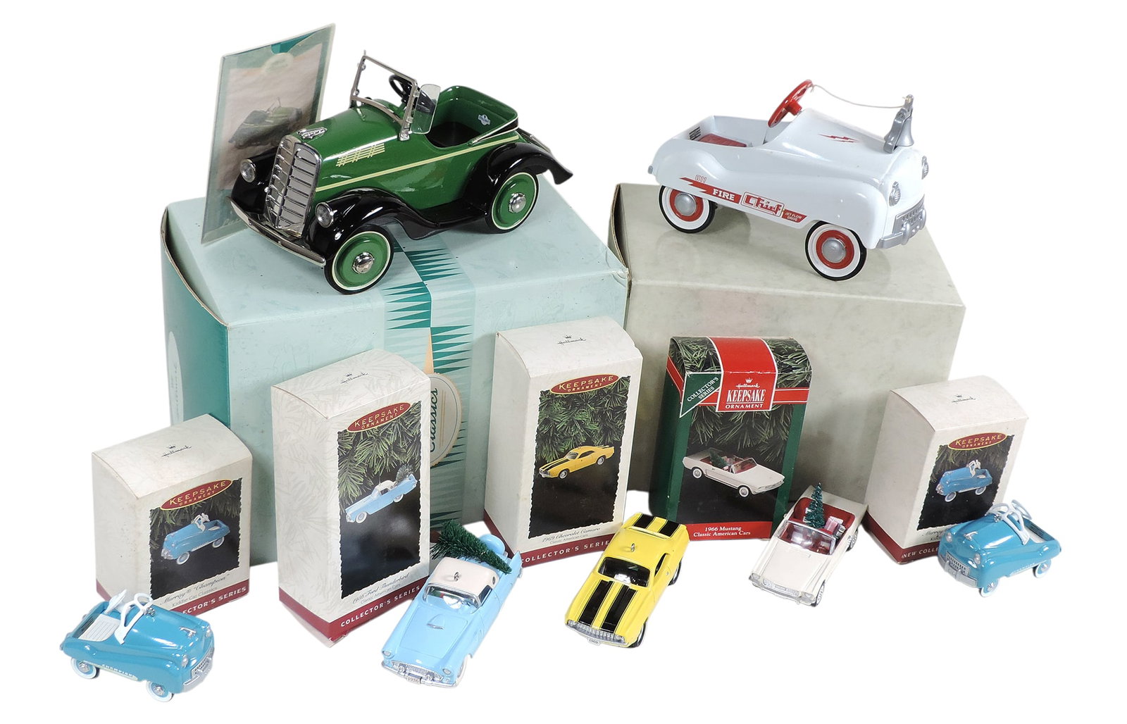 Hallmark Ornaments (7), 1969 Chevrolet Camaro-1995 Collector's Series, Kiddie Car Classics-1994... - 2