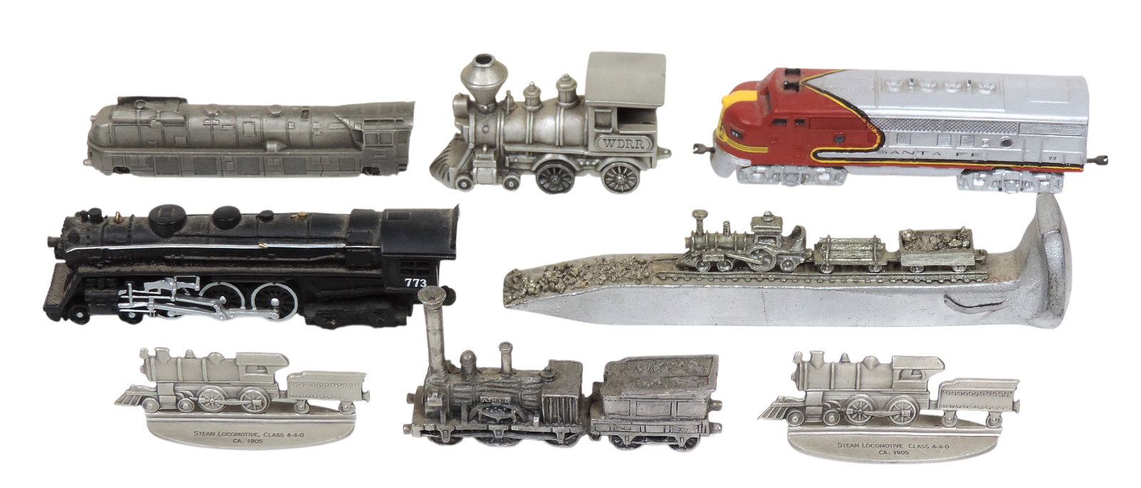 Railroad Locomotives (8), includes Franklin Mint World's Greatest Locomotives Pewter Train F 85... (1 of 1)