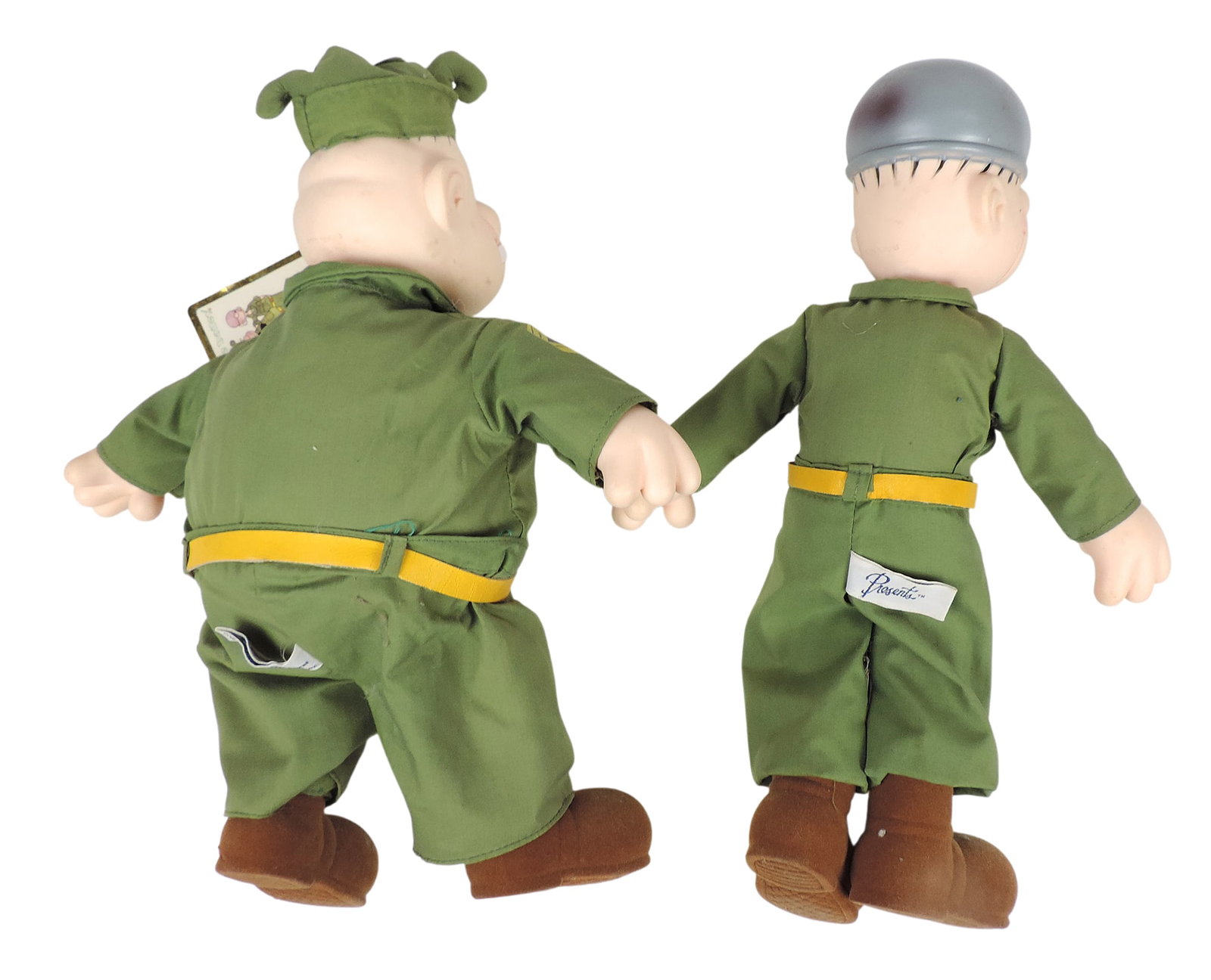 Beetle Bailey & Sarge Dolls (2), orig tags, No. P4085-Bettle Bailey, No. P4086-Sarge, by King Fea... - 2