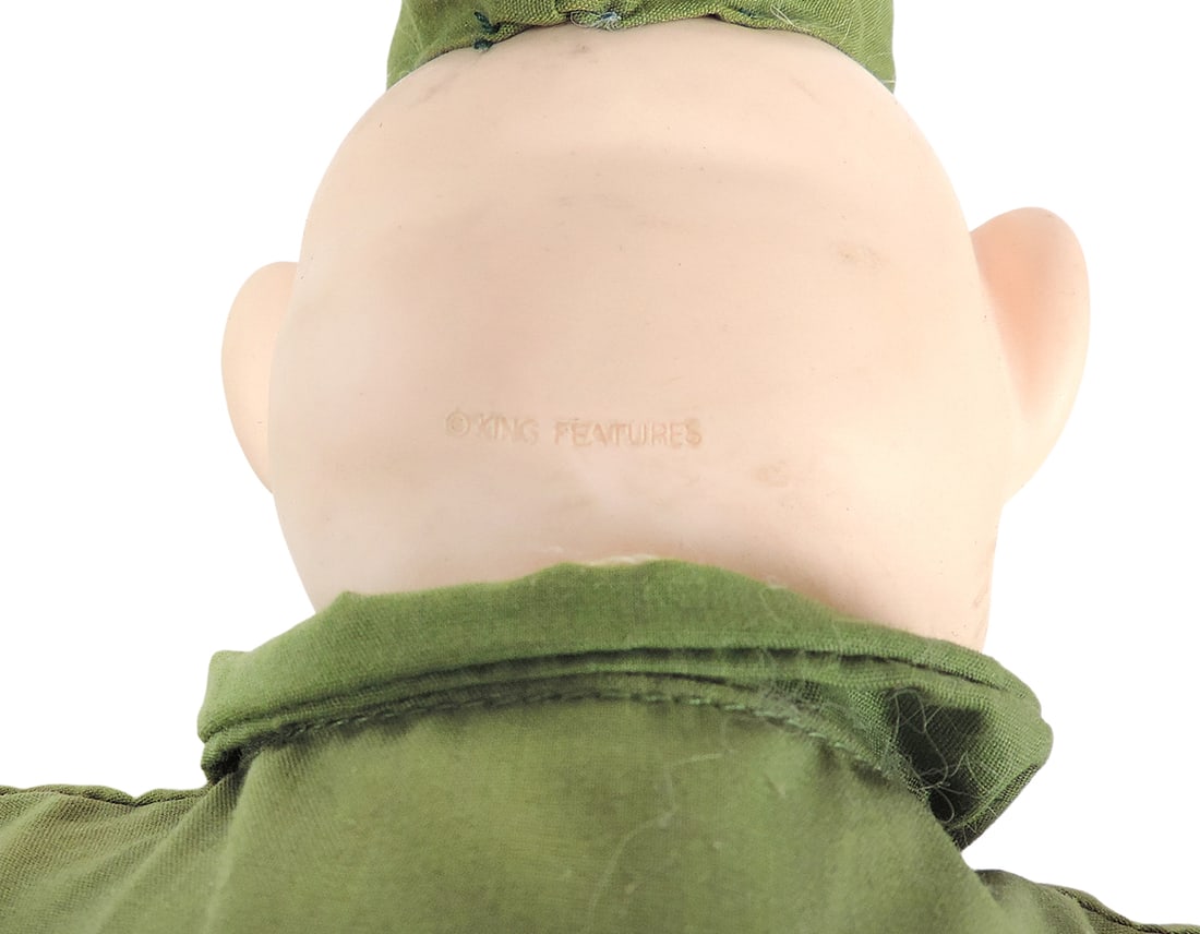Beetle Bailey & Sarge Dolls (2), orig tags, No. P4085-Bettle Bailey, No. P4086-Sarge, by King Fea... - 3