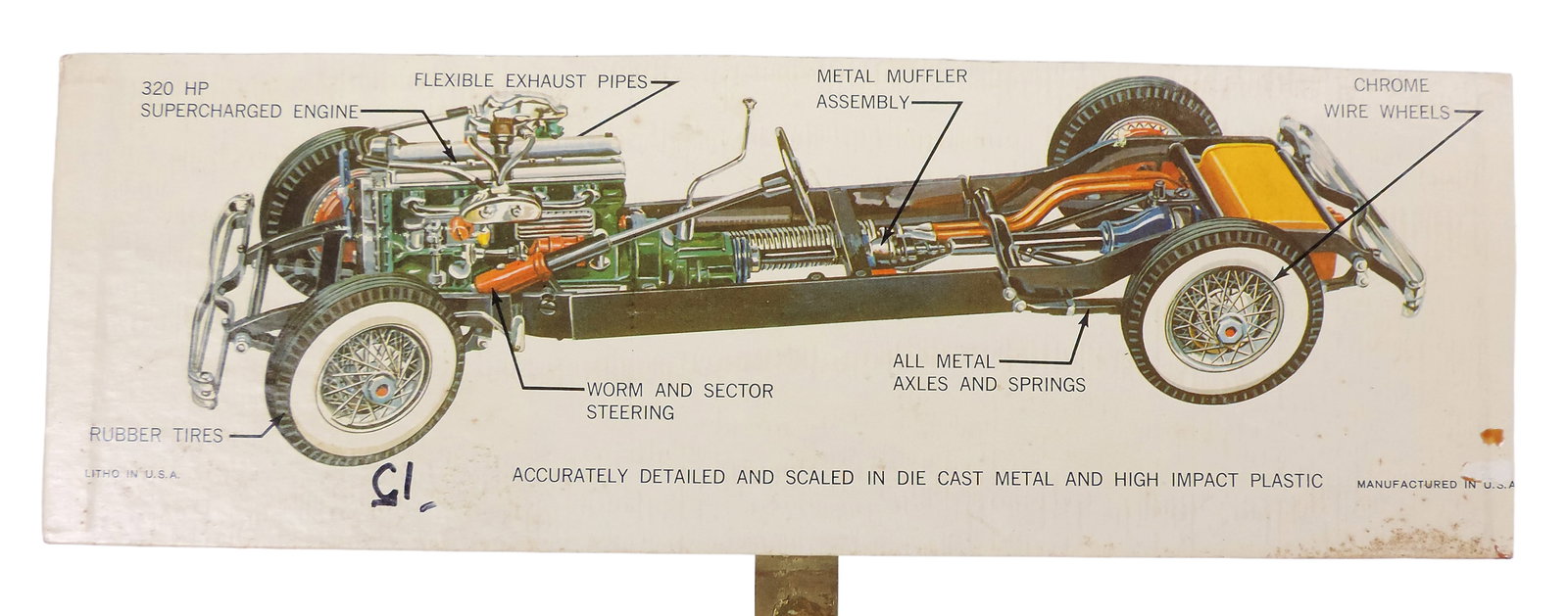 Metal Kit for the Master Car Modeler, Model SJ Duisenberg, diecast/plastic, display case shows wear - 2