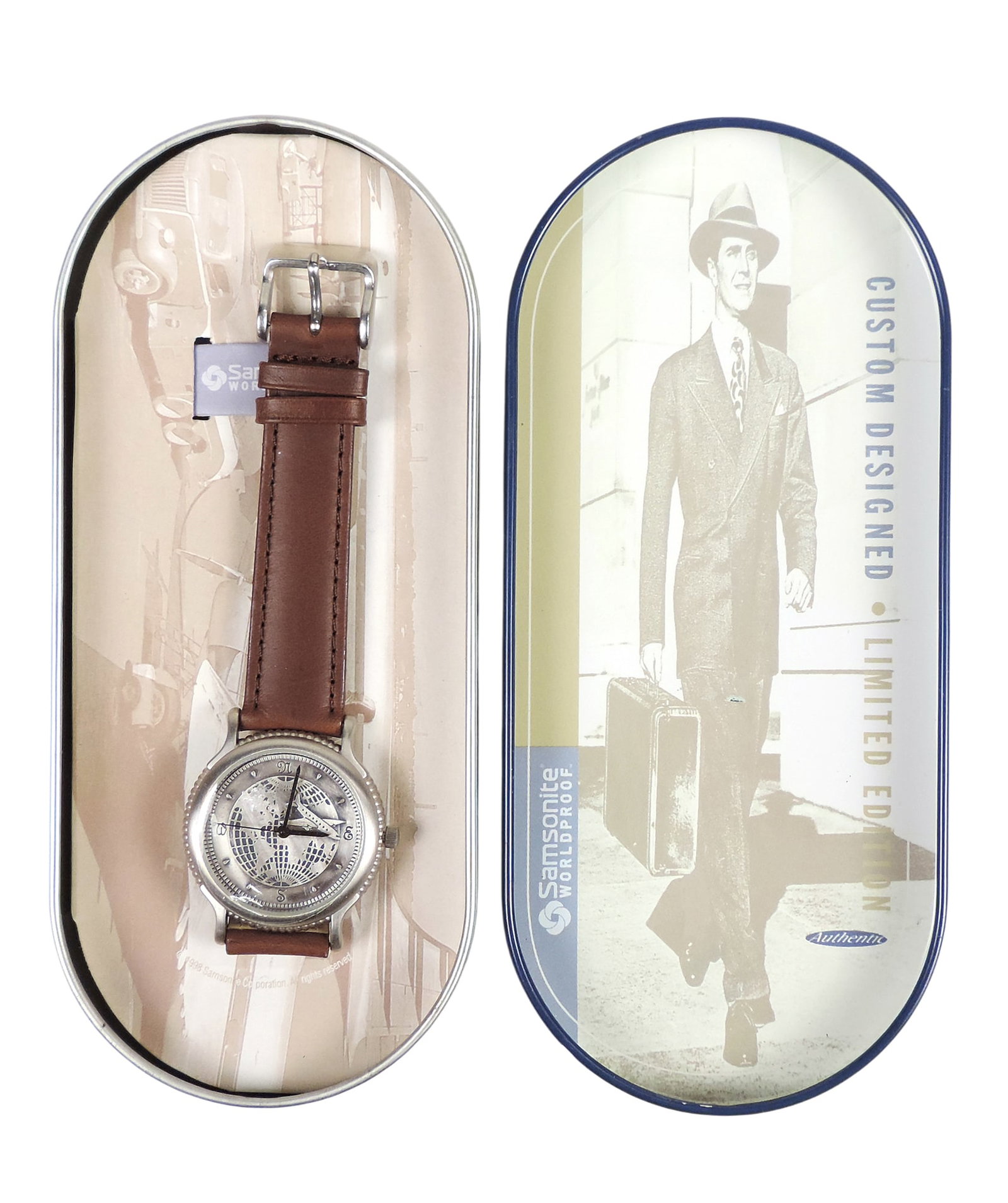 Fossil Watch Displays & Samsonite Watch (4), Limited Edition Custom Designed Samsonite Worldproof... - 2