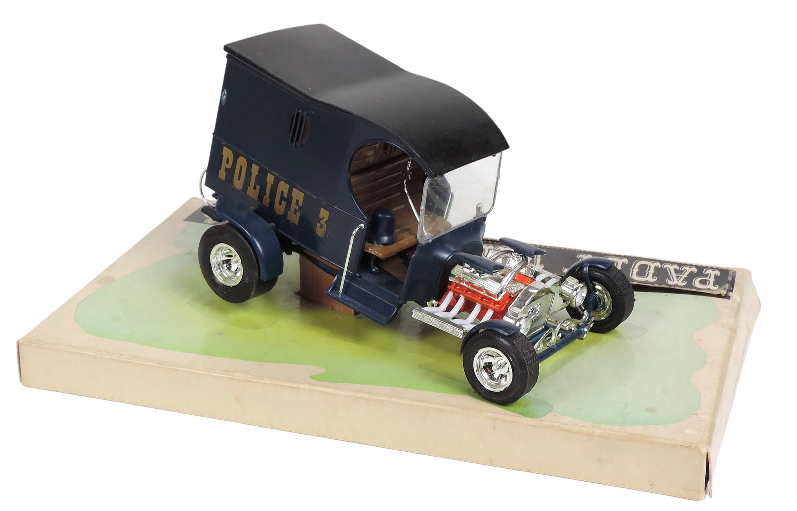 Toy Scale Kit Model, Paddy Wagon & Display, orig box, Show Rod Model, It's a Riot, 1/24 scale, 1968 - 2