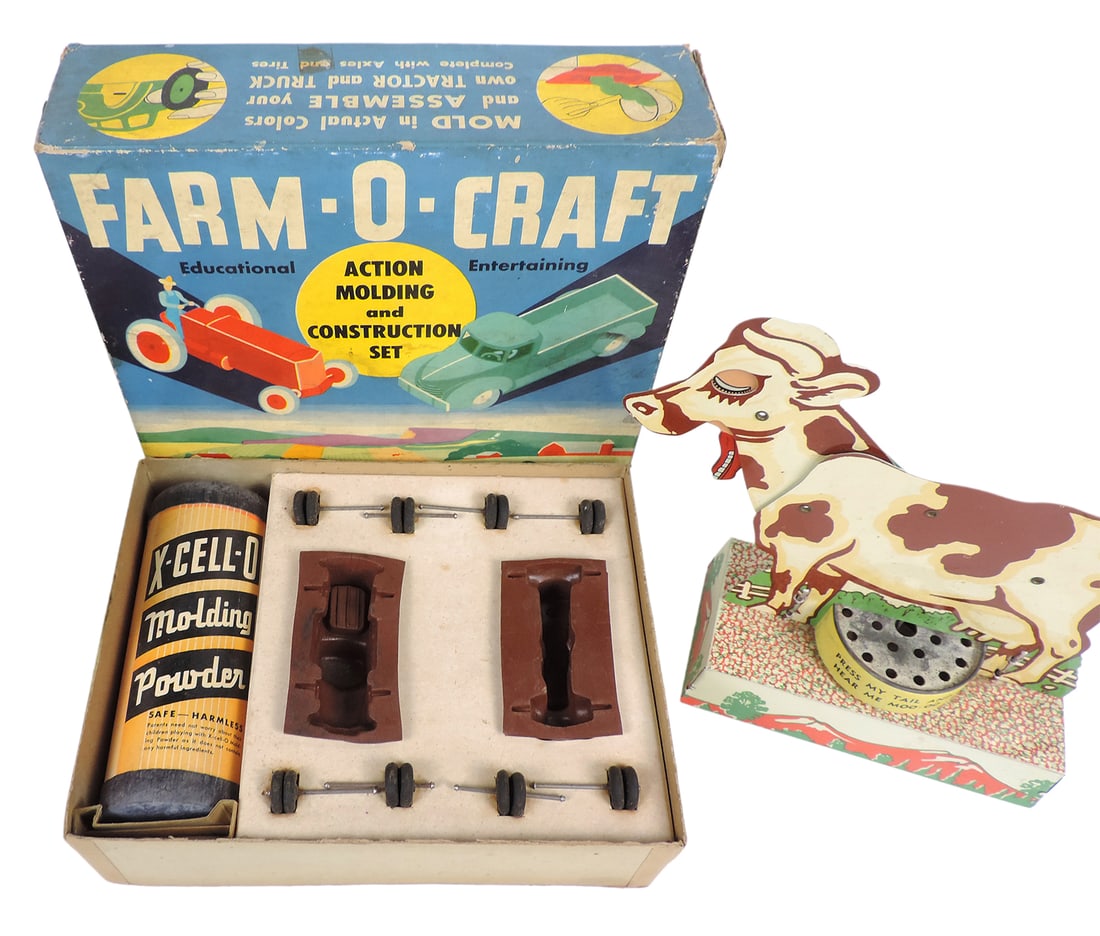 Animated Toy Company Climbing Tractor, made in USA, Farm-O-Craft Action Molding & Construction Set, - 2