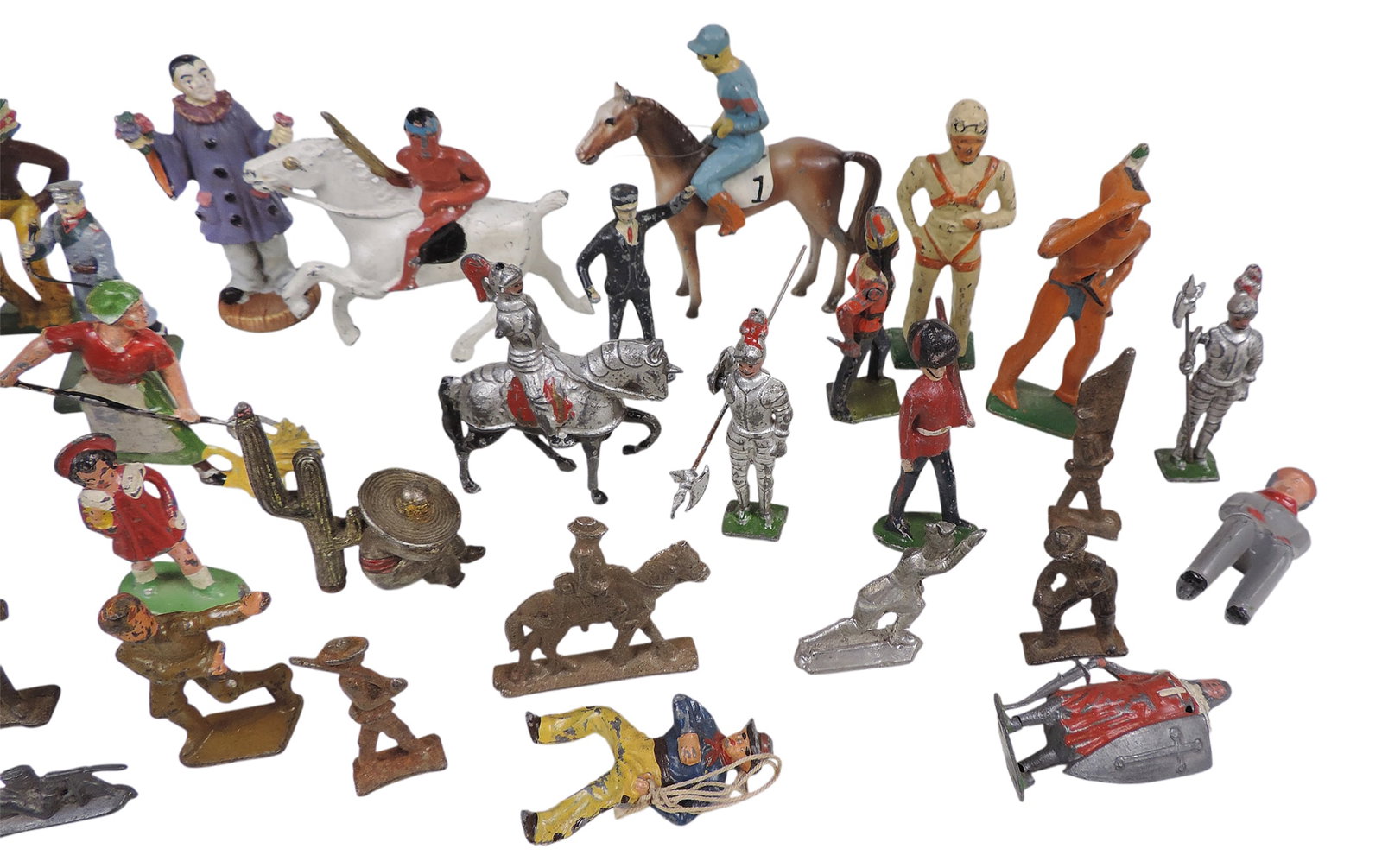 Toy Figures (40+), includes Native American, Military, Knights, Jockey, Clown, Cowboy, Animals, s... - 4
