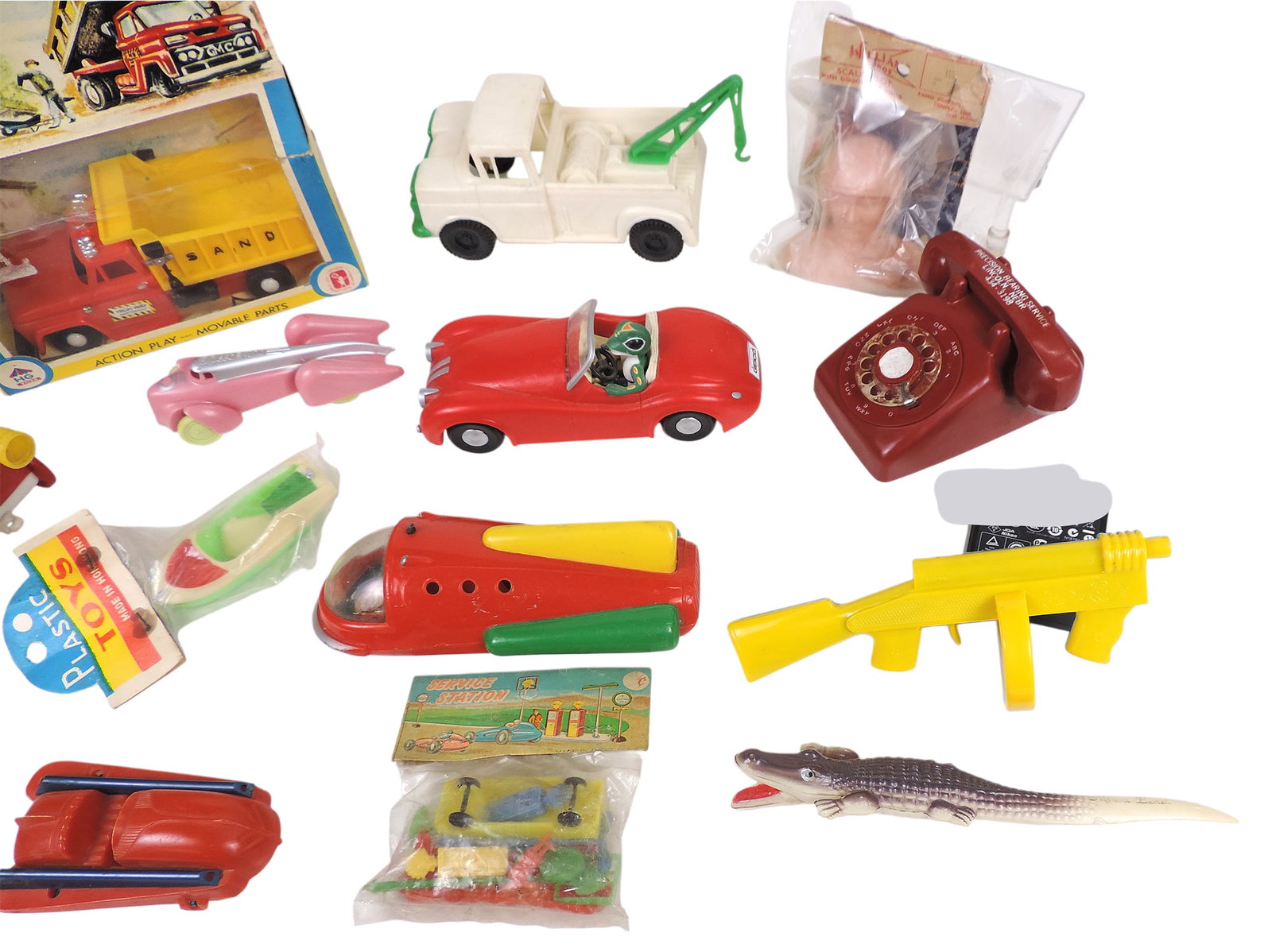 Toys (14), includes Space Explorer Rocket, friction-powered, Gilmark Toys, X-41 Rocket Car, Speed... - 3