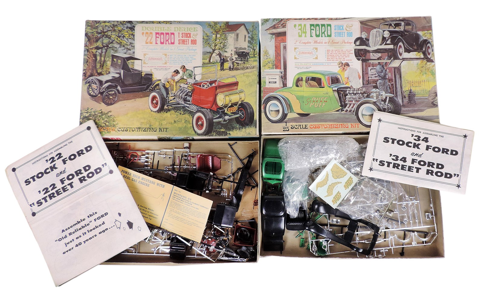 Toy Scale Model Kits (10), includes 1965 Galzie 500XL Convertible, 1966 Mustang Hardtop Convertib... - 2