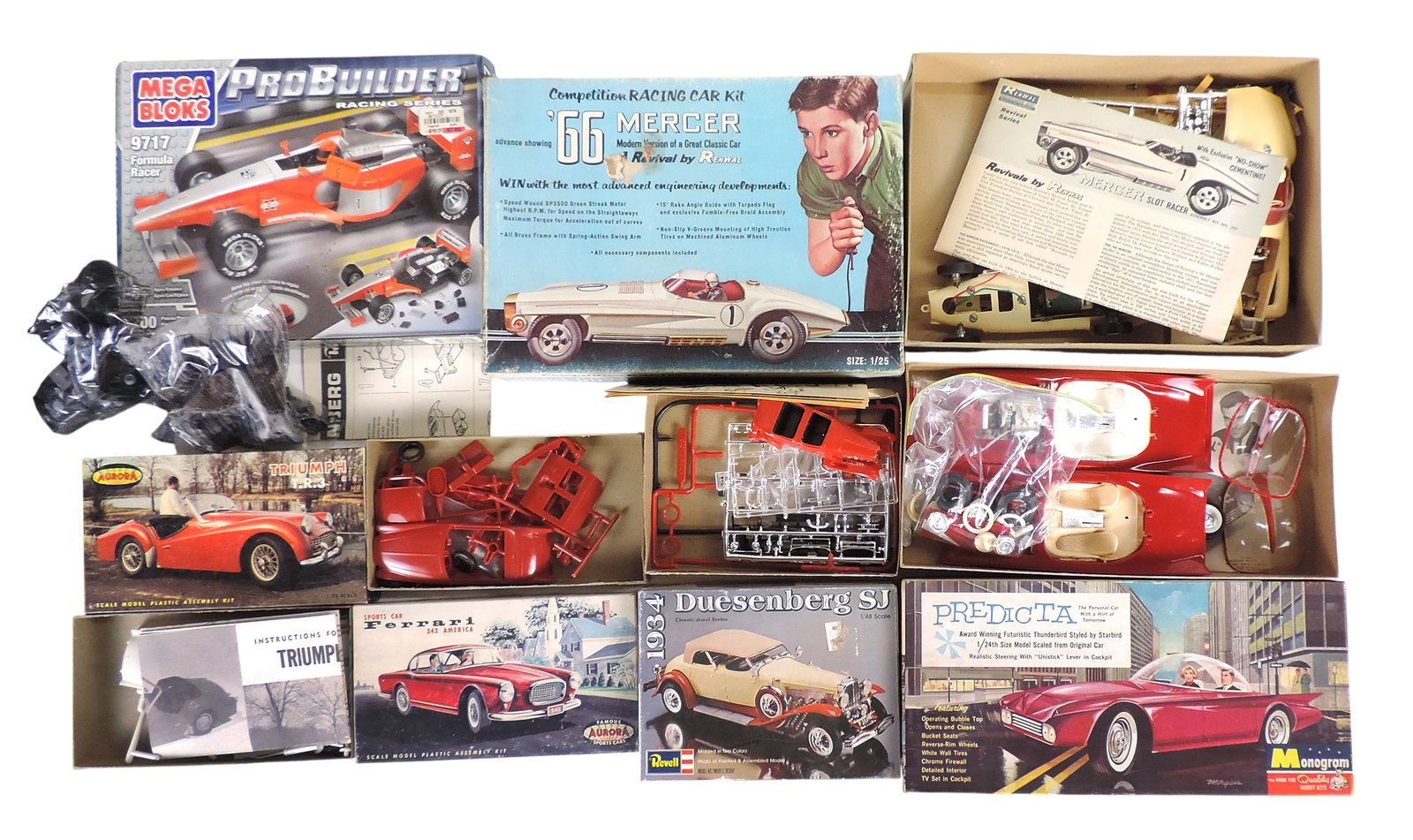 Toy Scale Model Kits (11), includes ProBuilder Formula Racer, 1966 Mercer, Predicta, Dodge Little... - 4
