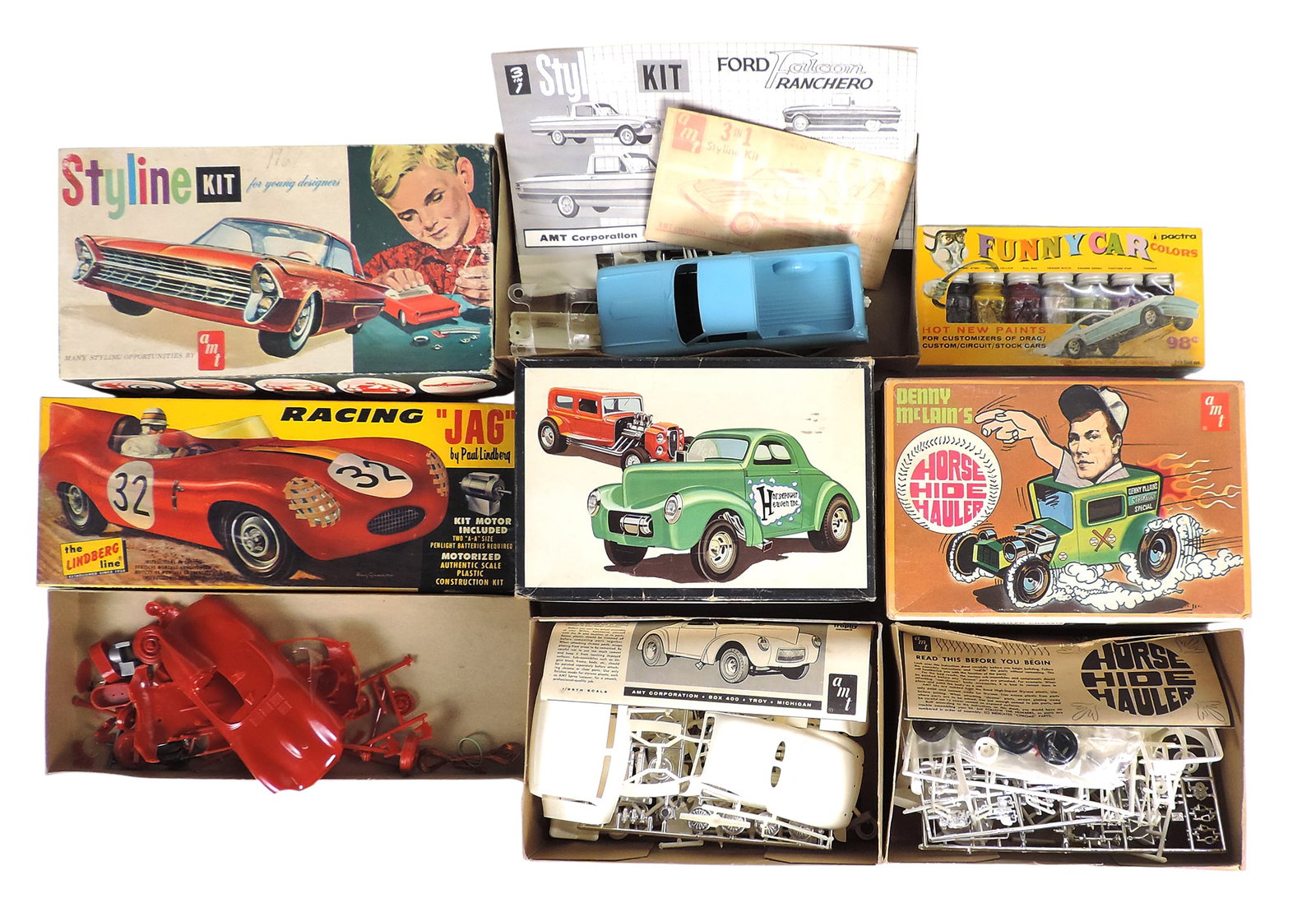 Toy Scale Model Kits (11), includes Kustom Koffin, 1940 Willys Coupe, Horse Hide Hauler, Styline ... - 4