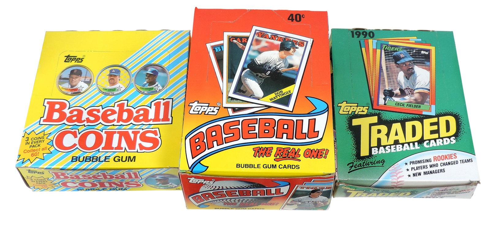 Topps Baseball Cards & Coins, 3 NOS boxes, 1988 Major Leage Baseball "the Real one" Bubble... (1 of 1)