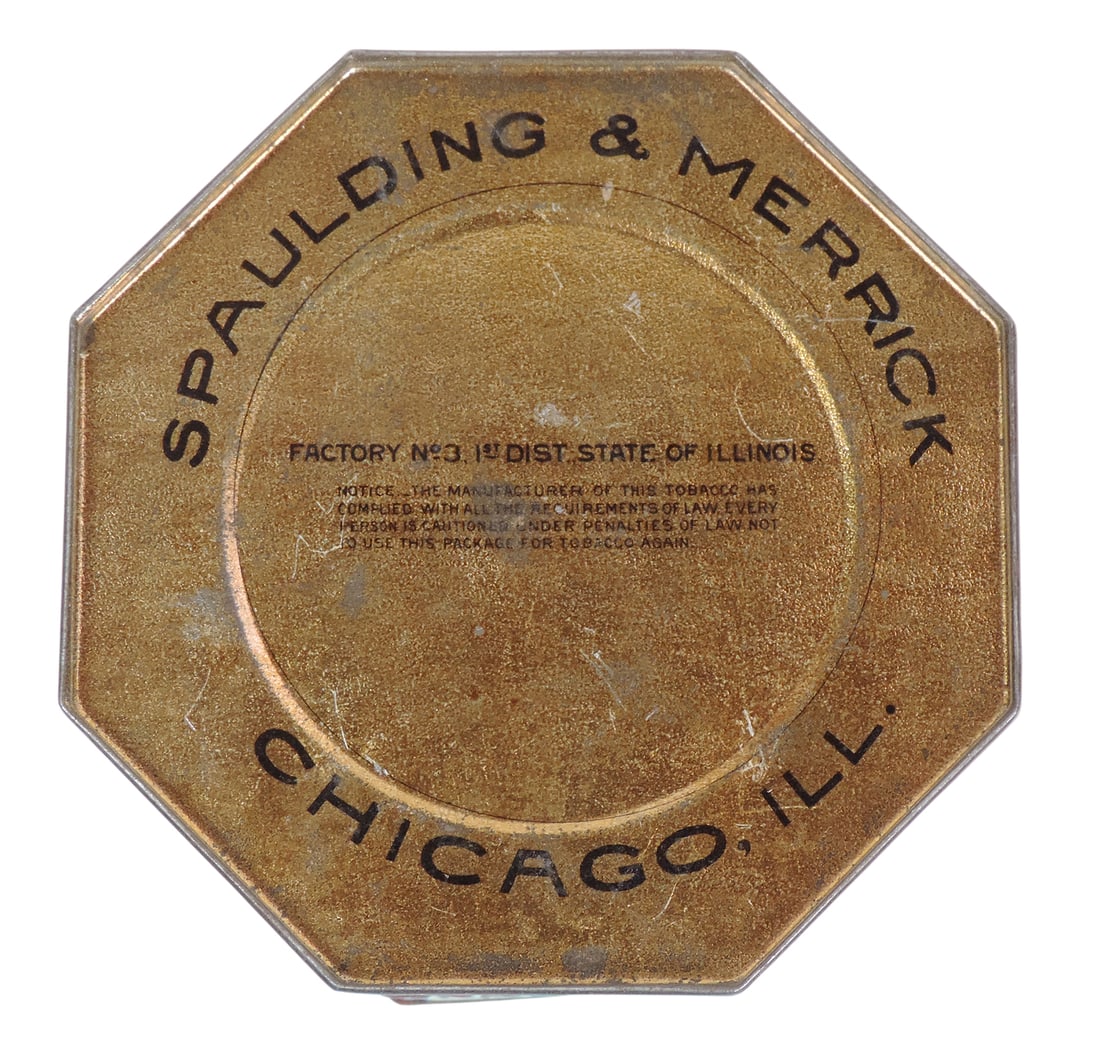 Velvet Tobacco Canister, Spaulding & Merrick, Chicago, Ill.-USA, Factory No. 3 1st Dist., State o... - 4