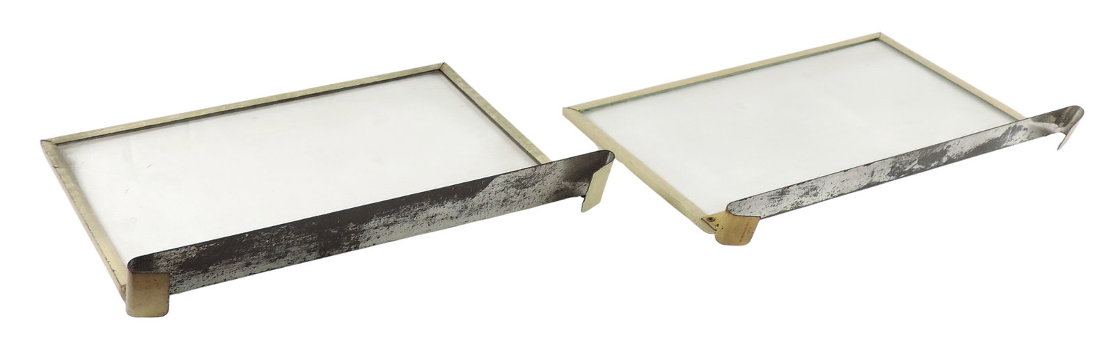 Cigar Box Glass Display Lids (2), Havana Ribbon It's Ripe Tobacco! 2 for 15¢, The Brunhoff Mfg. - 2