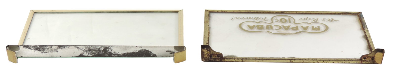 Cigar Box Glass Display Lids (2), Mapacuba, It's ripe Tobacco!, Bayuk Bros. Inc, Phila., revers... - 2