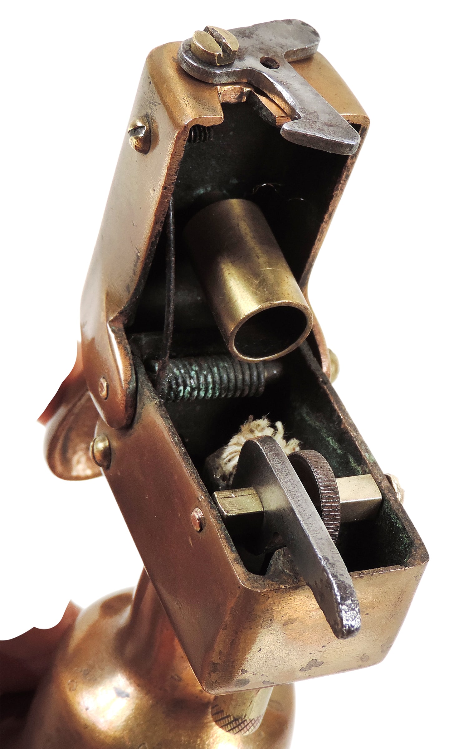 Guinco Bell Lighter, mfgd by the S.E. Guinn Mfg. Co., a heavy brass bell-shaped base designed to ... - 2