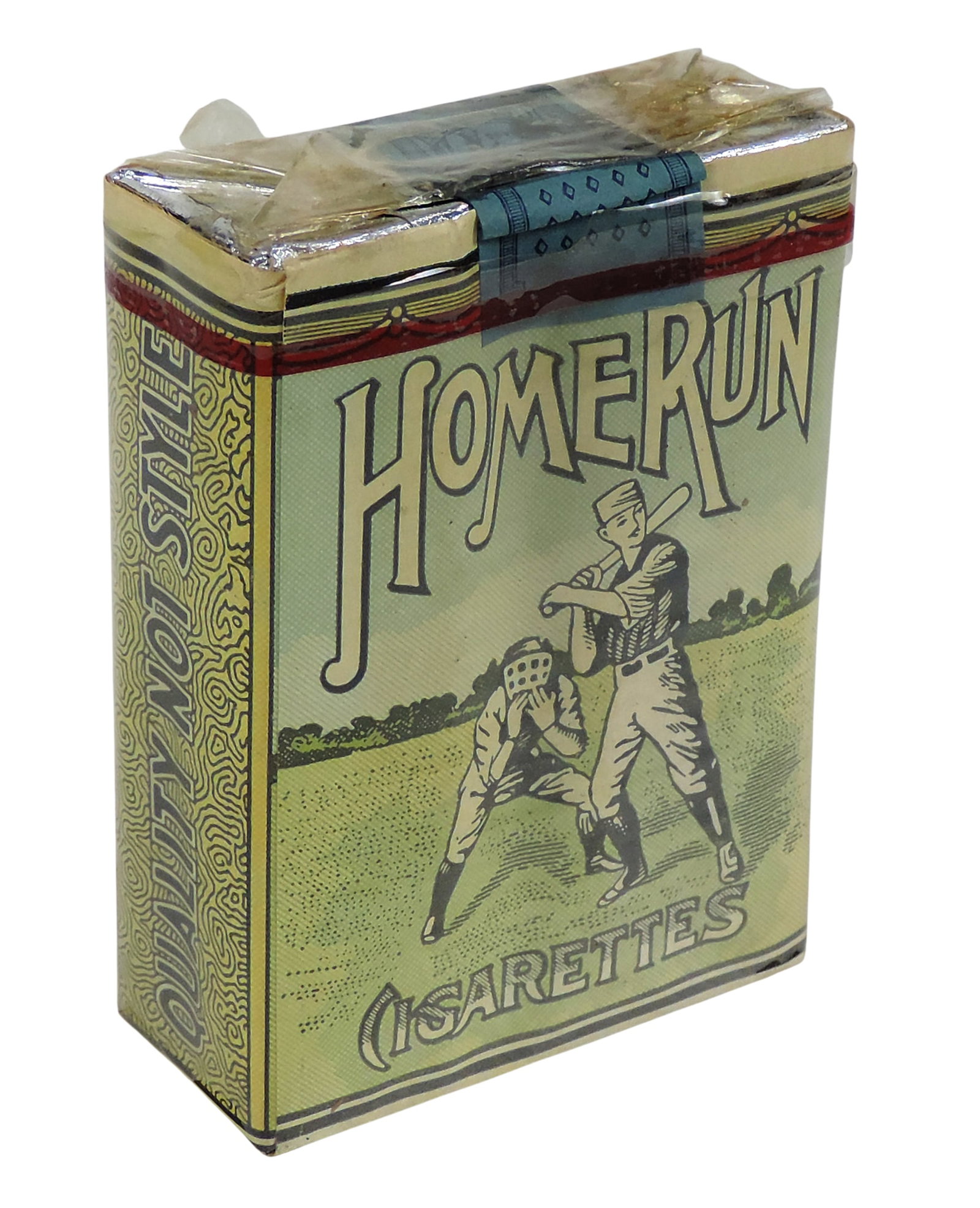 Very Rare Baseball Homerun Cigarette Pack, unopened full pack w/tax stamp & cello wrap, Baseball ... (1 of 4)