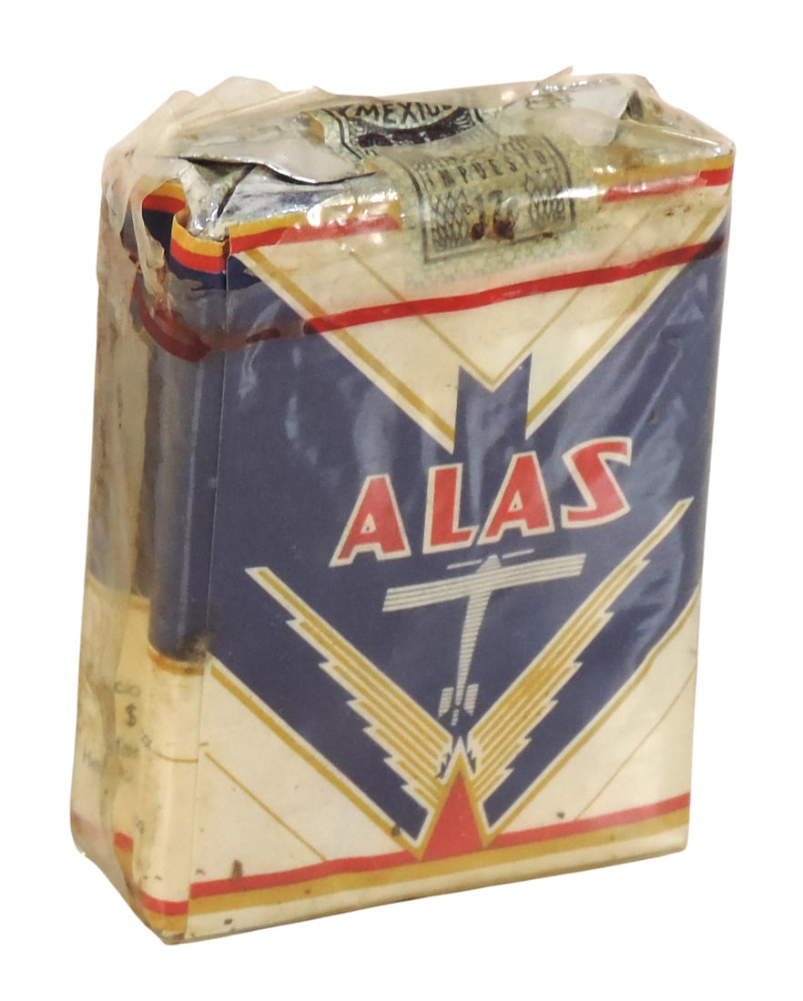 Rare Alas Cigarette Pack, unopened full pack w/tax stamp & cello wrap, Red/White & Blue w/airplan... (1 of 3)