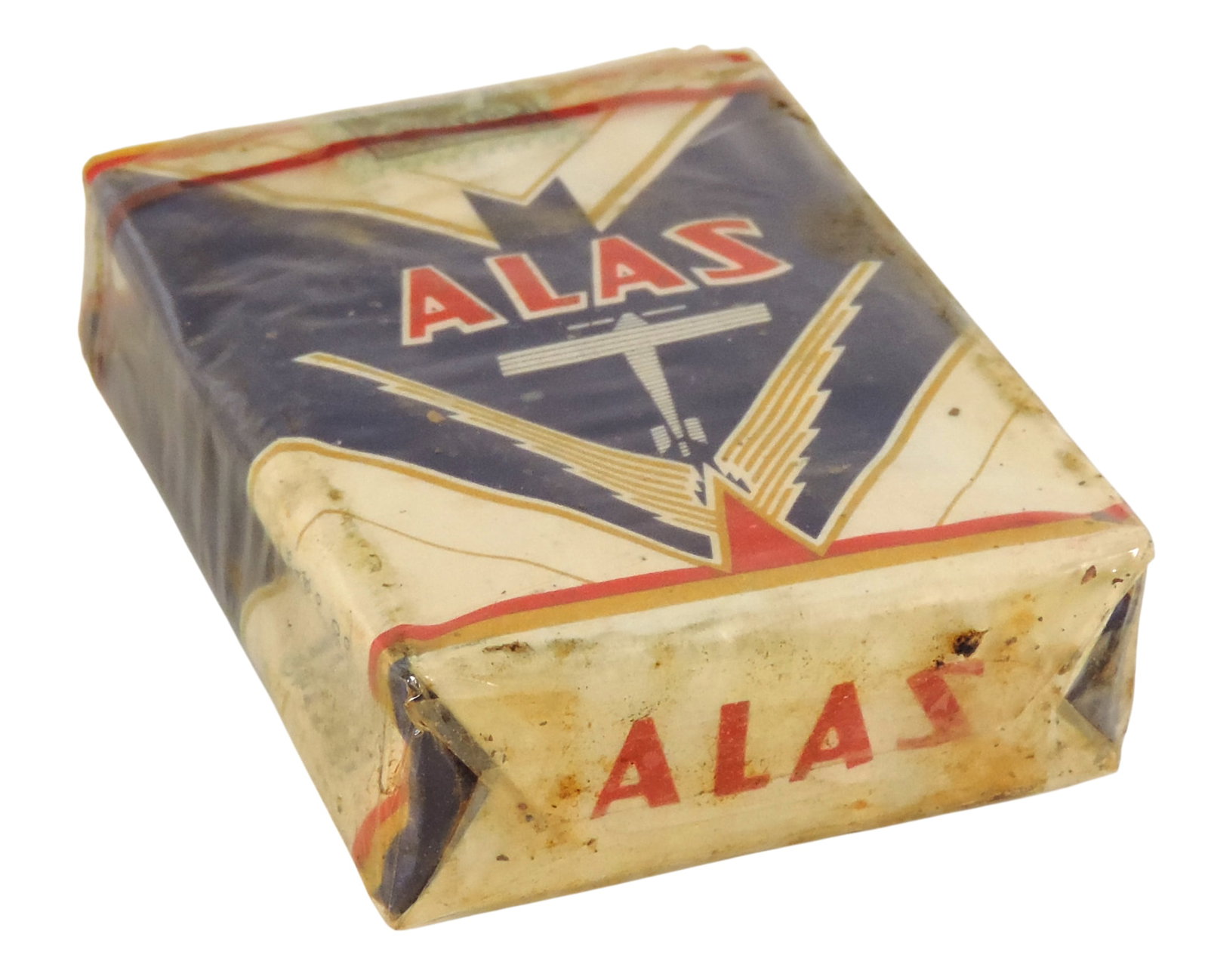 Rare Alas Cigarette Pack, unopened full pack w/tax stamp & cello wrap, Red/White & Blue w/airplan... - 3