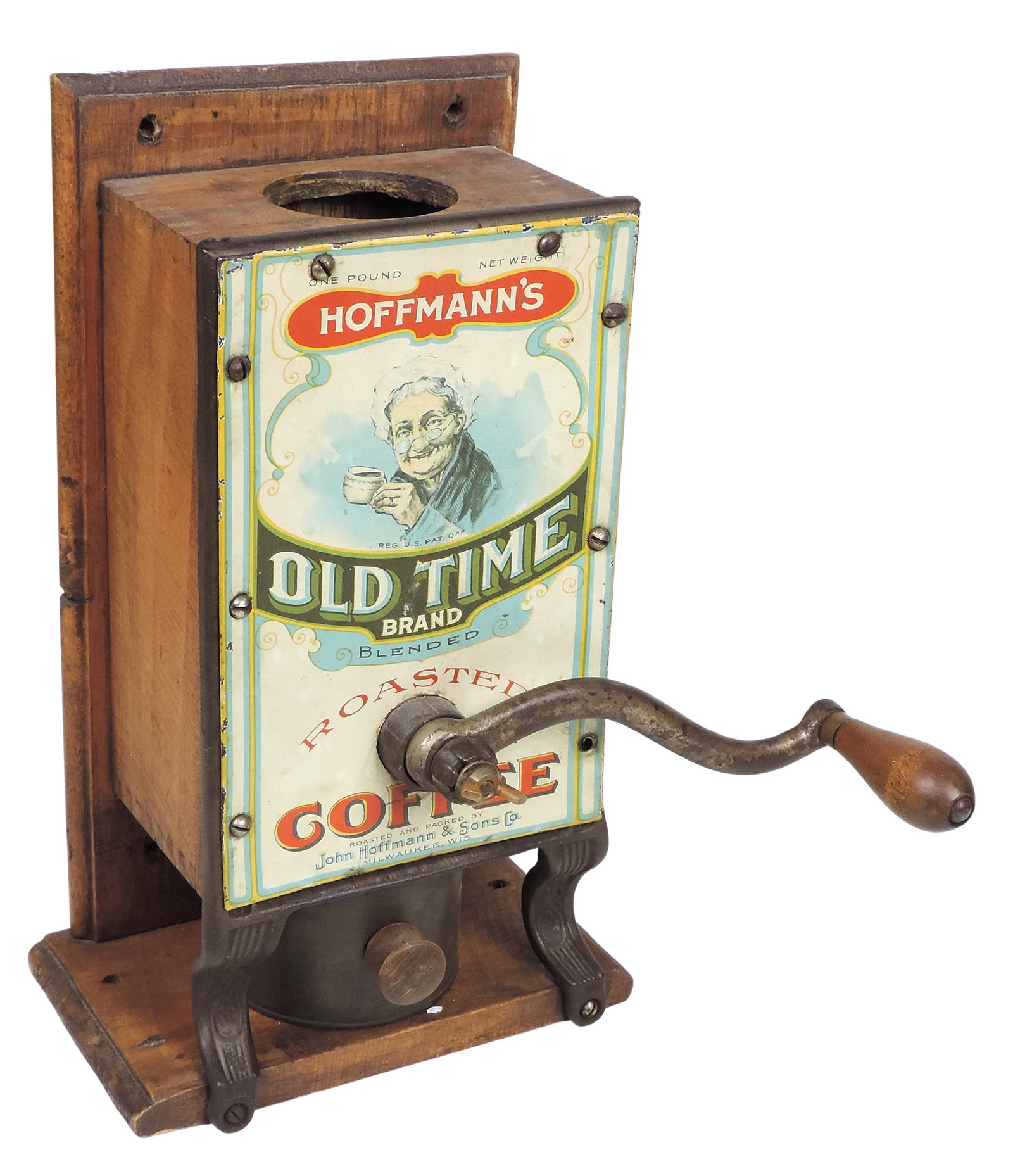 Hoffmann's Roasted Coffee Grinder, roasted and packed by John Hoffmann & Sons, Co., Milwaukee, Wi... (1 of 4)