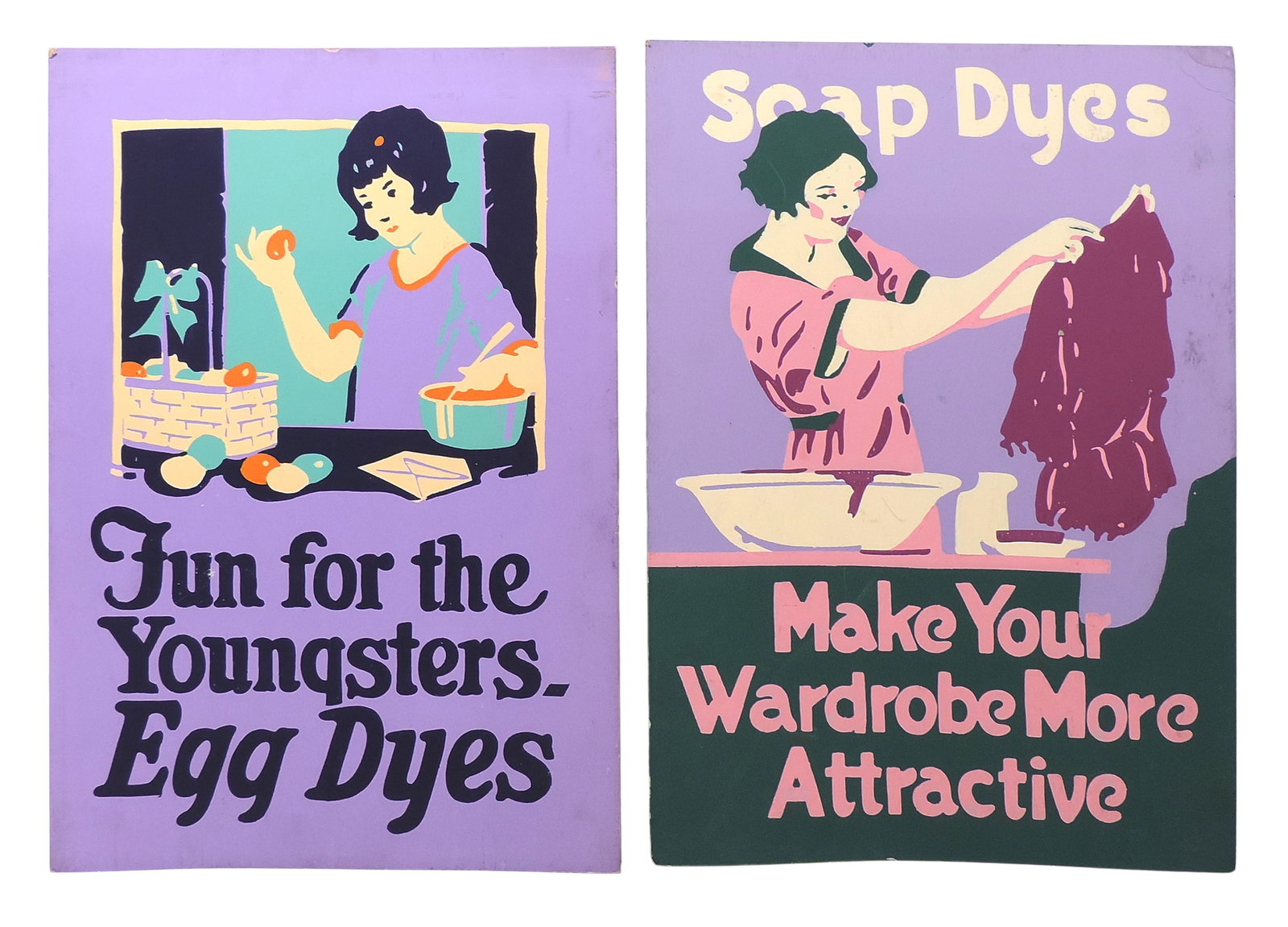 Drugstore Serigraphs (2), silkscreened art prints, Fun for the Youngsters-Egg Dyes & Make Your Wa... (1 of 1)