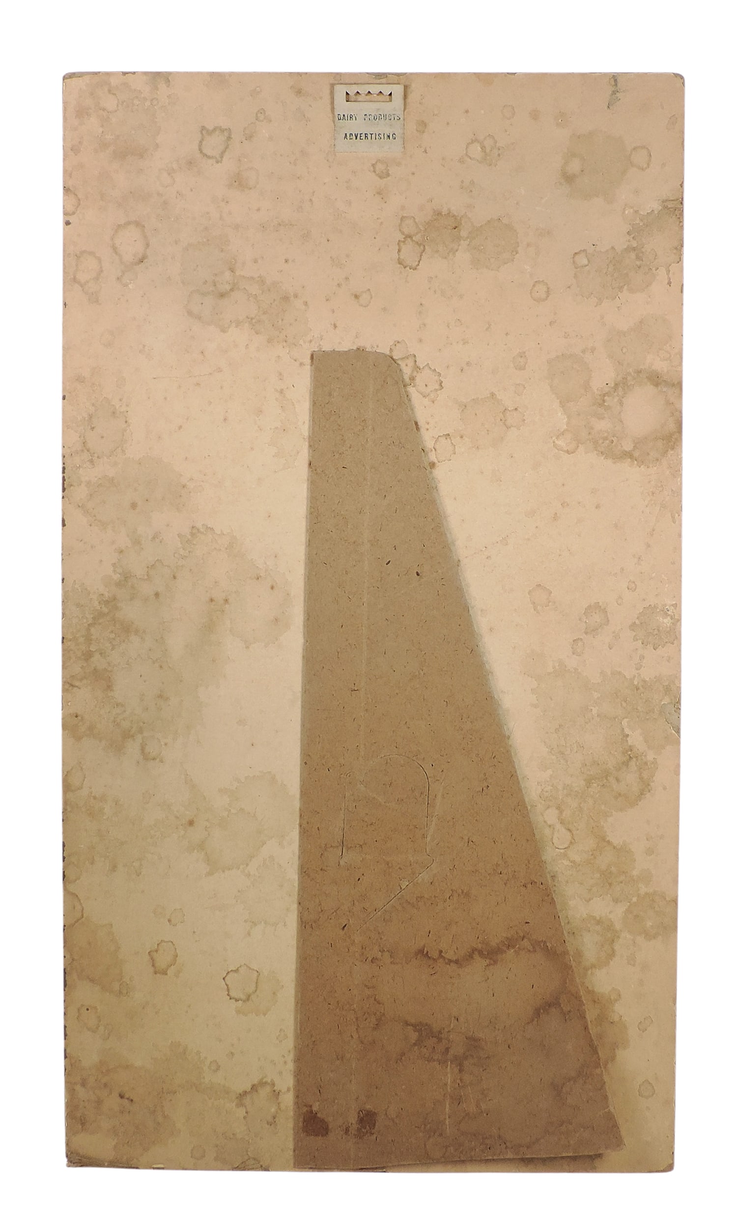 Borden's Ice Cream Menu Board, diecut cardboard w/easel back, on back paper/adhesive hanging op... - 2