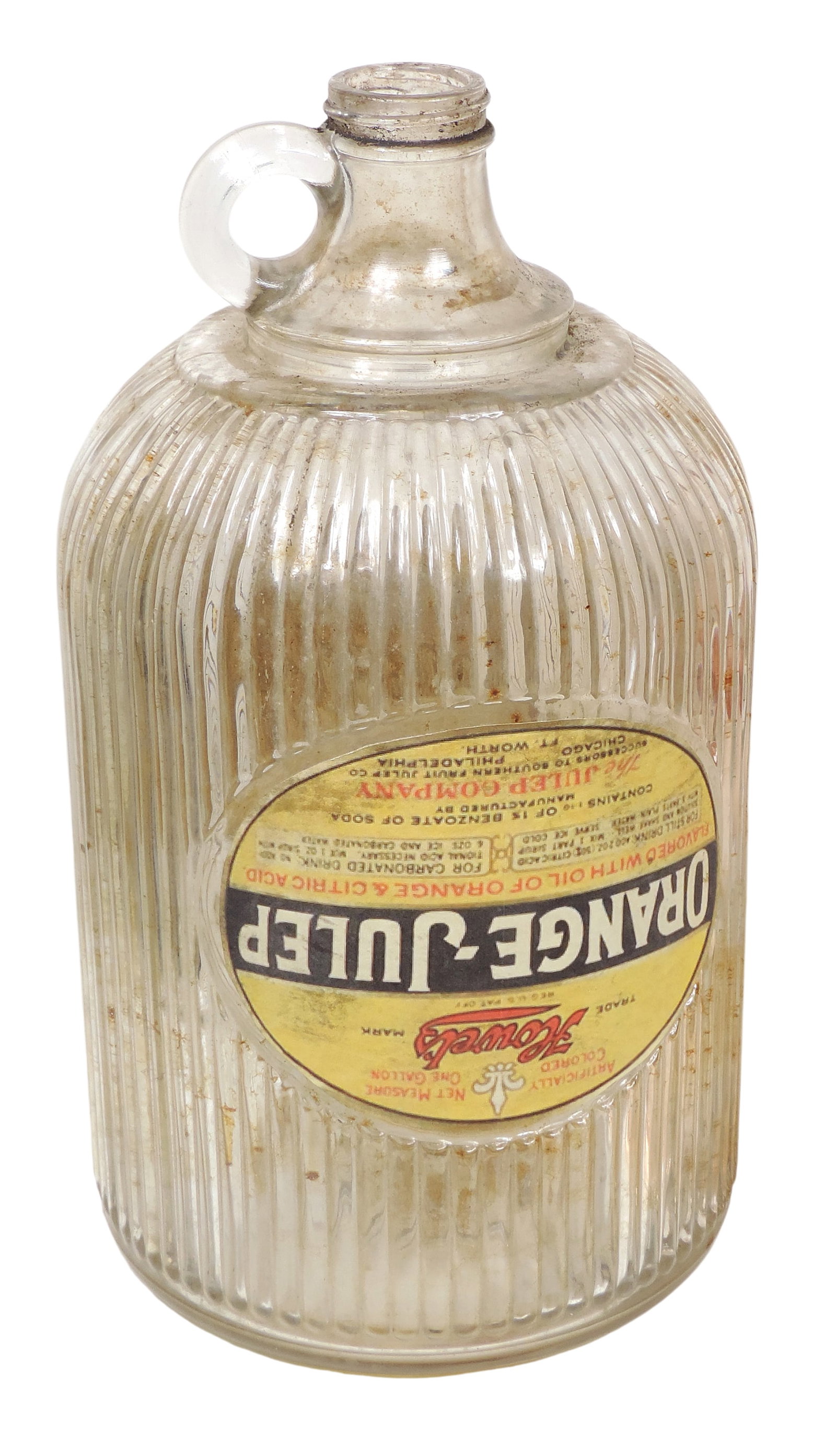 Orange-Julep Syrup Jug & Nesbitt's Syrup Dispenser Base, base embossed Property of NesbittâS - 3