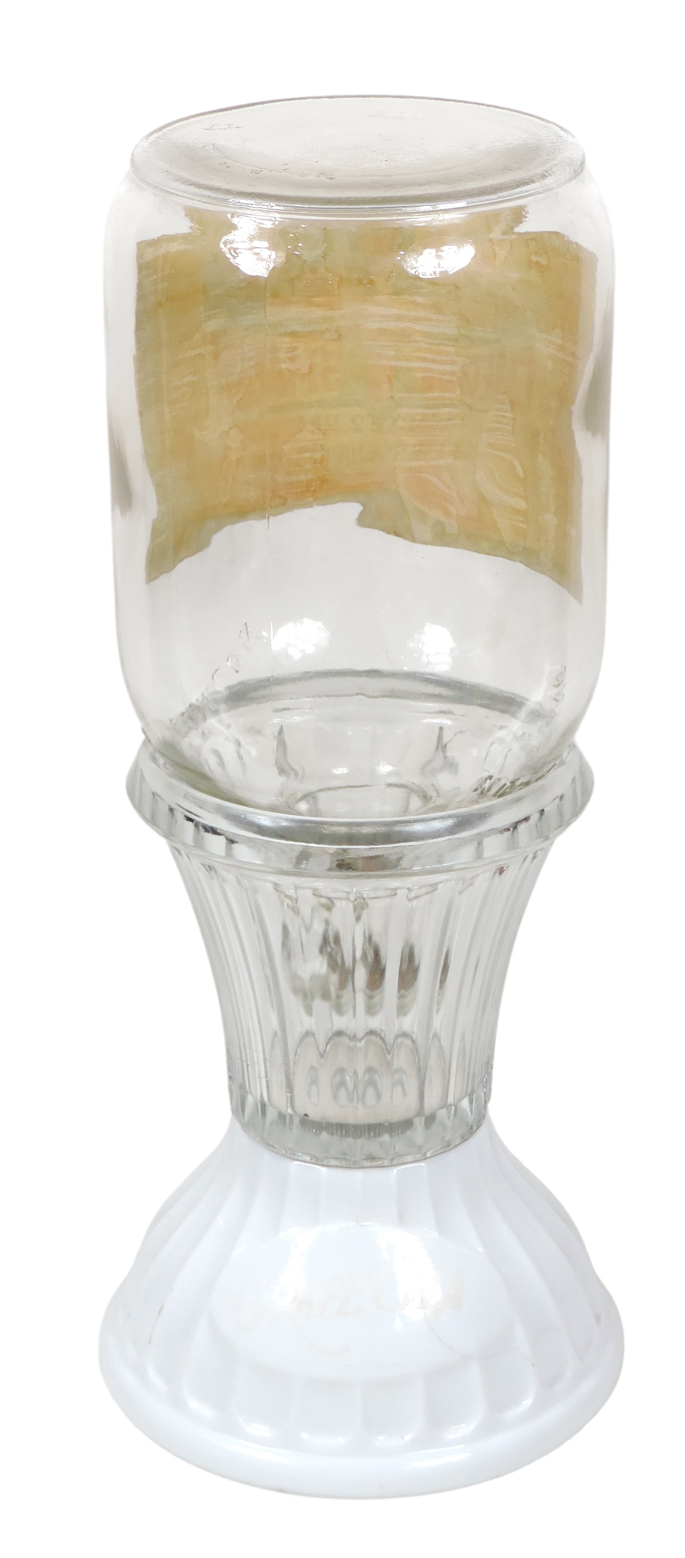 Fowler's Cherry Smash Glass Jug & Grape Ola Syrup Dispenser Base, one gallon glass jug w/Exc orig - 2