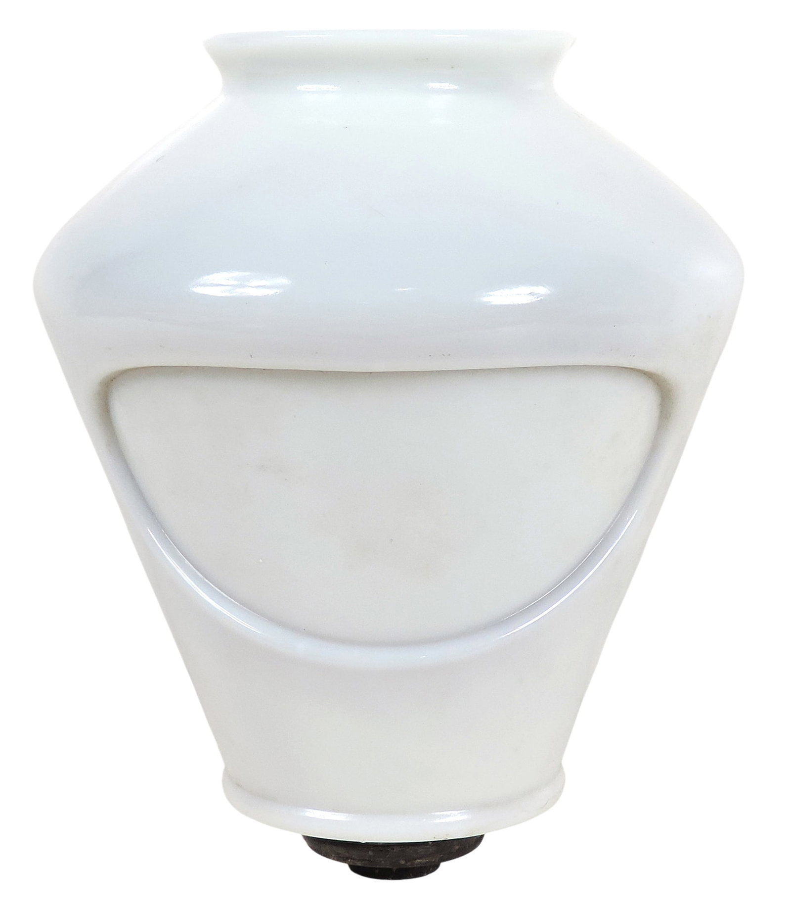 Hires Root Beer Soda Fountain Syrup Dispenser Globe, heavy white milk glass w/one orig paper labe... - 2