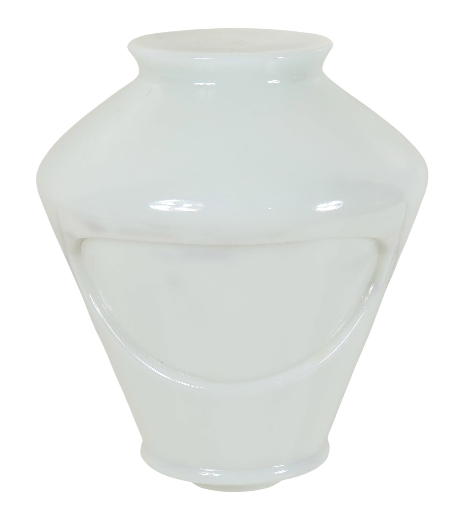 Hires Root Beer Soda Fountain Syrup Dispenser Globe, heavy white milk glass, missing orig paper l... - 2