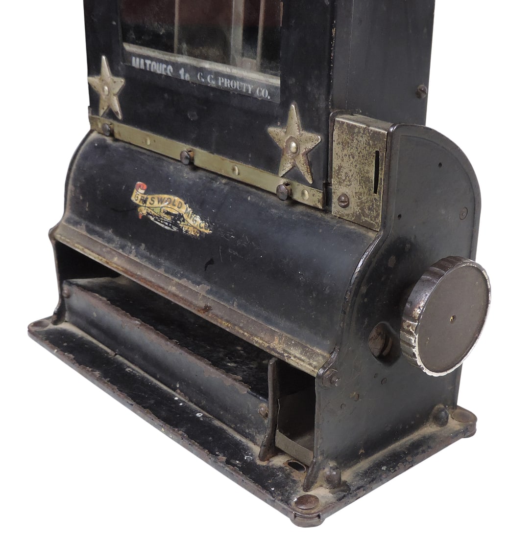 Coin-Operated Match Vendor, 1 Cent, G.G. Prouty Co., Mfgd by Griswold Manufacturing Co.-Erie, PA,... - 3