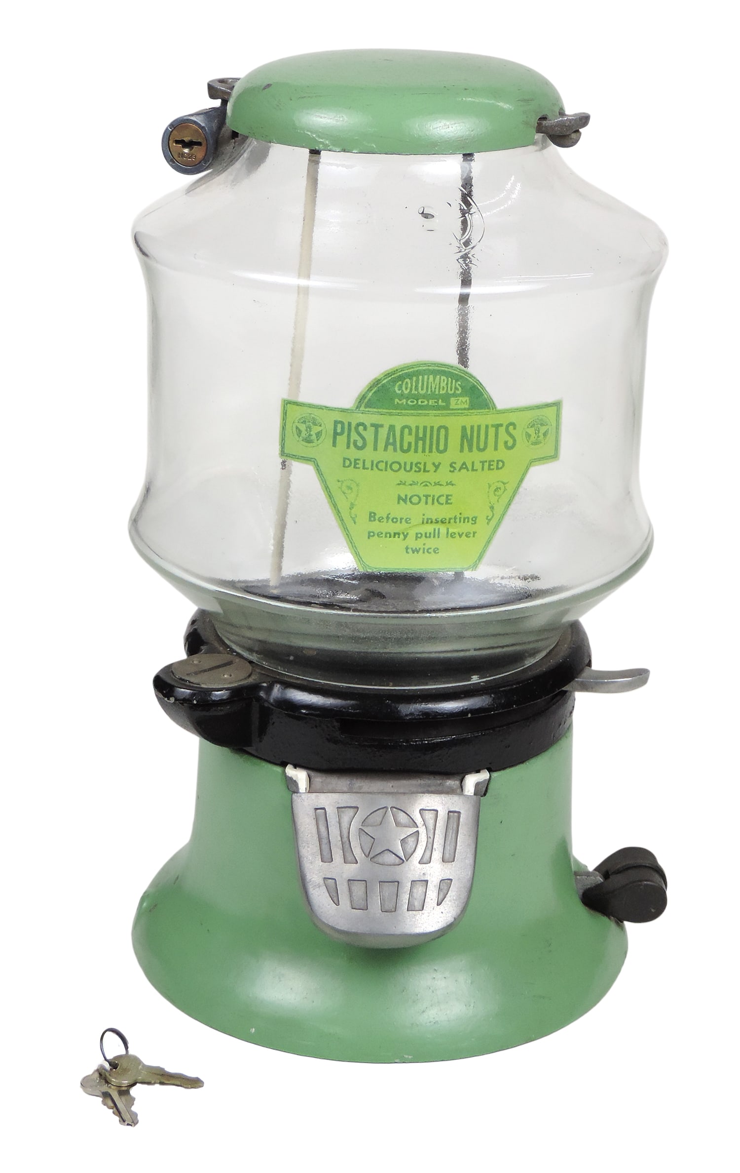 Coin-operated, Columbus Model "ZM" Pistachio Vendor, Mfg. by the Columbus Vending Co., features g... (1 of 5)
