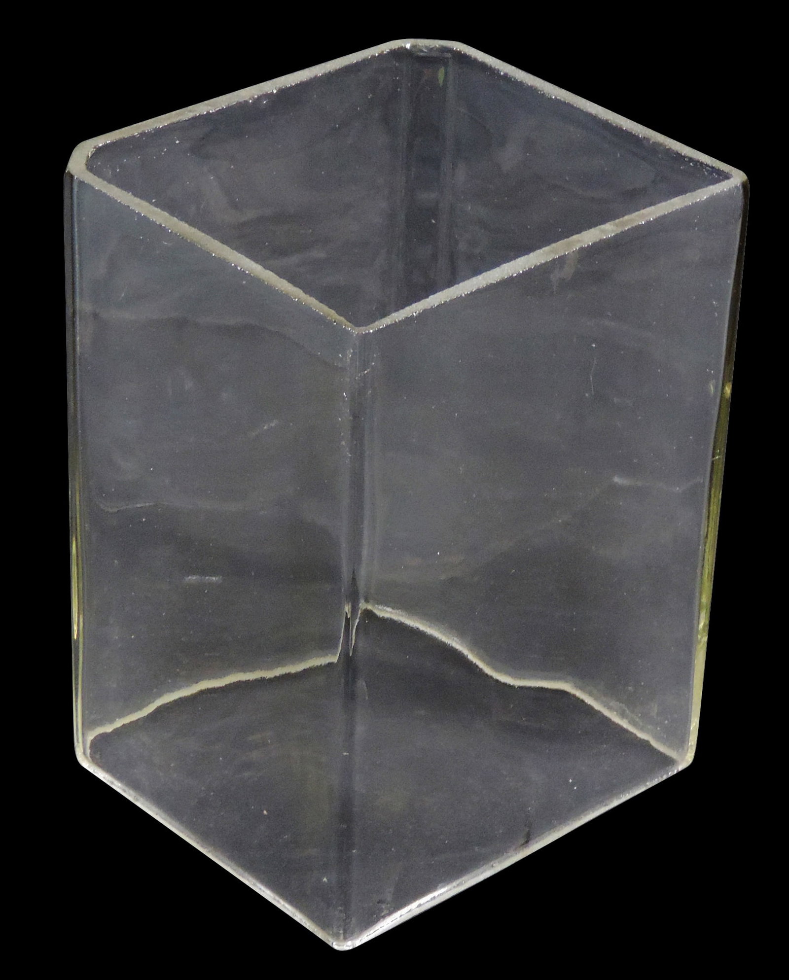 Coin-Operated Double Nugget Square Glass Globe, National Mfg Co., c. early-mid 1900s, small flake... - 2