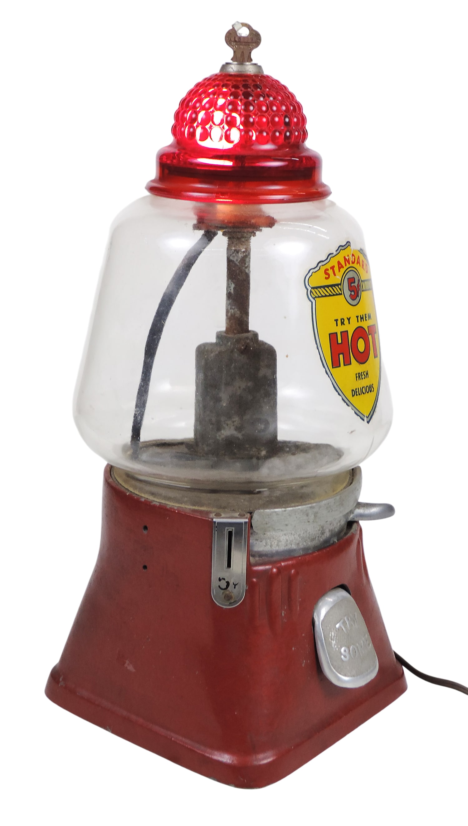 Coin-Operated Silver King 5¢ Hot Nut Vendor, features an internal heating core element to keep  - 2