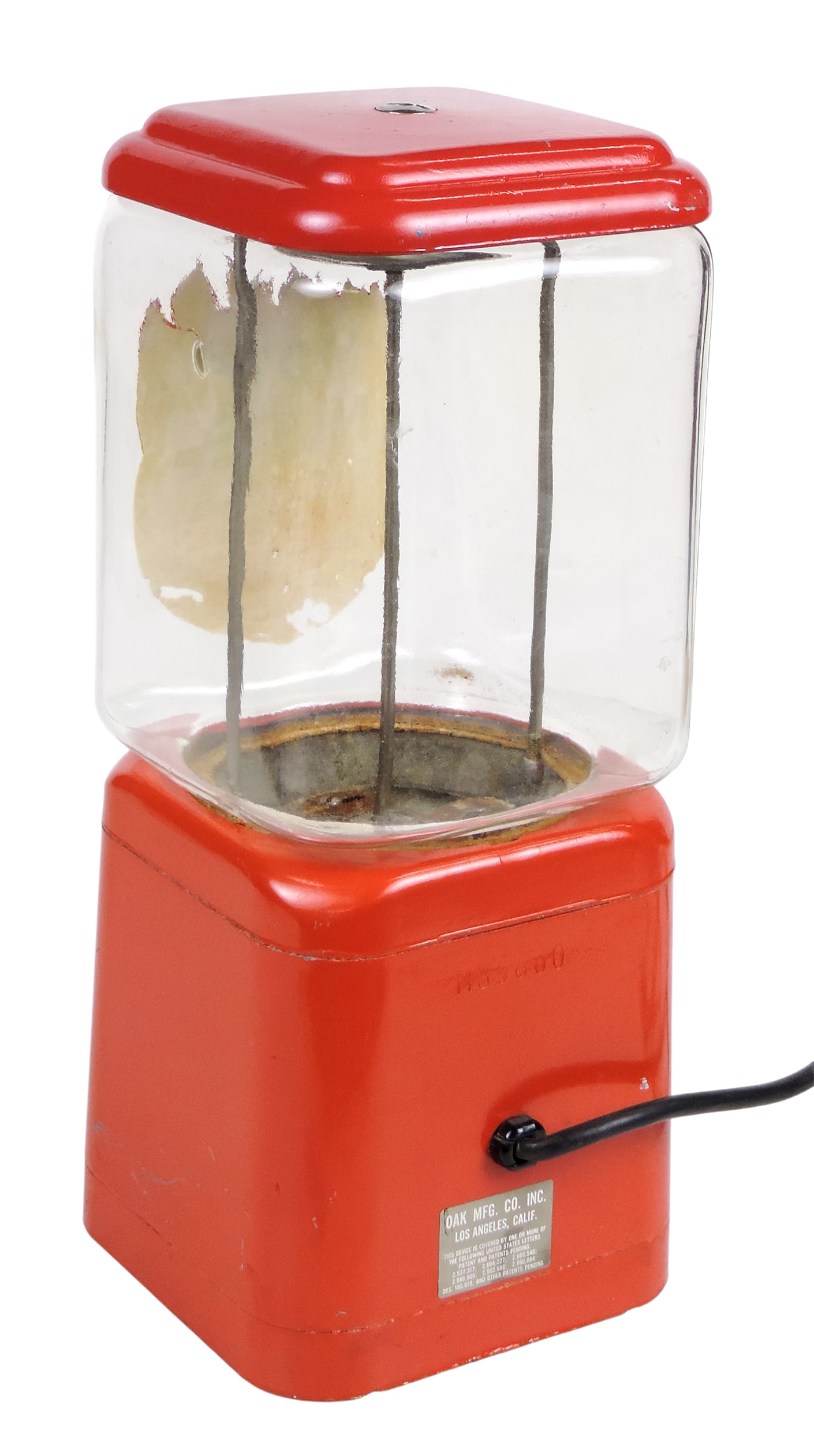 Coin-Operated Acorn Hot Nuts Vendor, Oak Mfg. (Acorn Brand), features internal heating element or... - 2