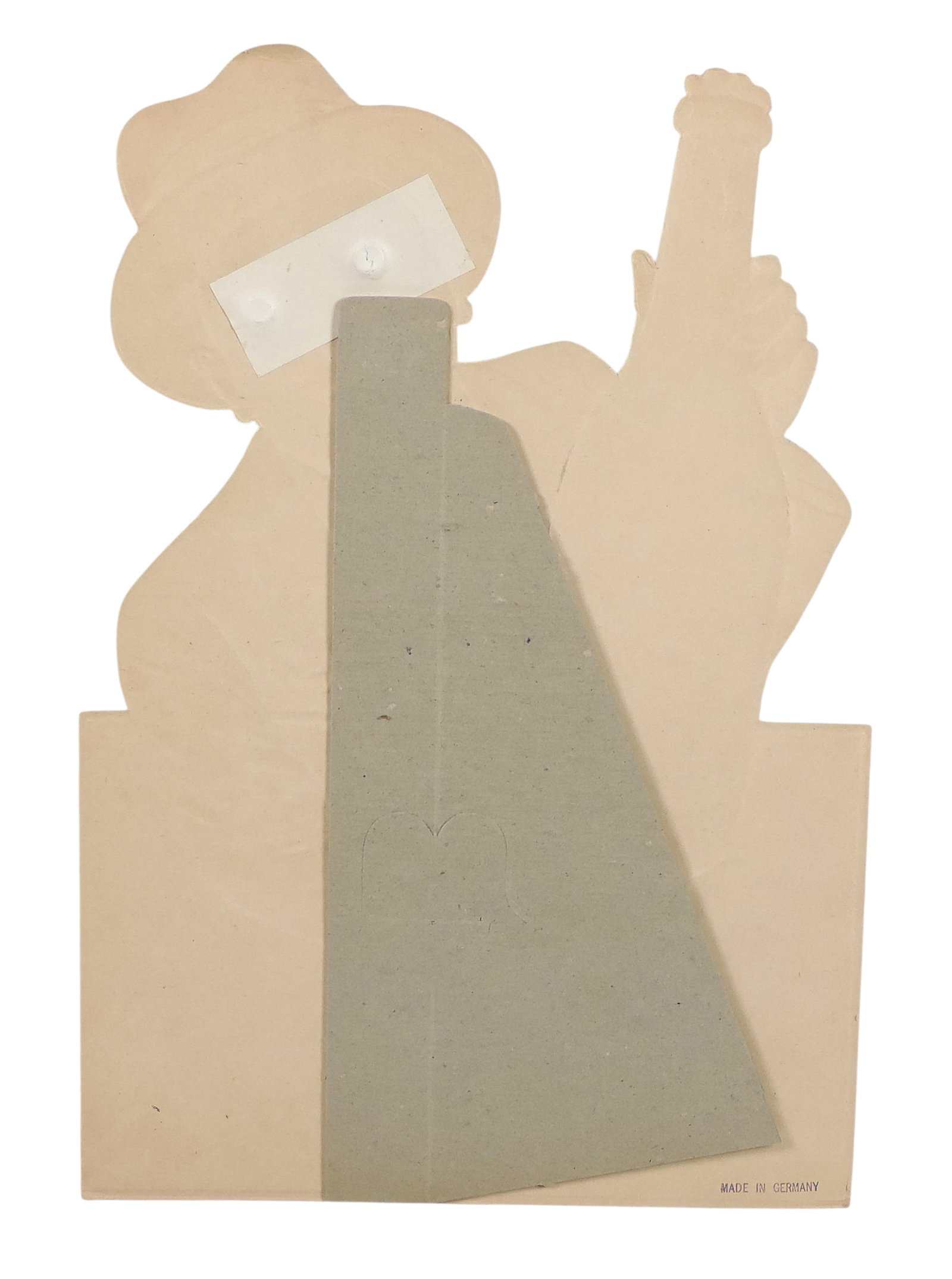 Marquette Club Ginger Ale Sign, embossed diecut cardstock w/easel back, glossy finish & googly ey... - 2