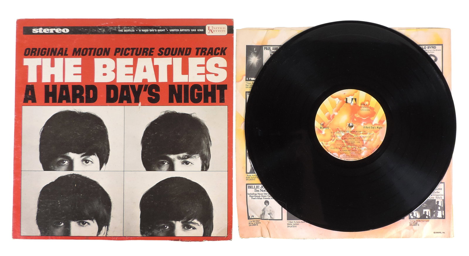 The Beatles Vinyl Album, 1964 Original Motion Picture Sound Track The Beatles A Hard Day's Night, (1 of 2)
