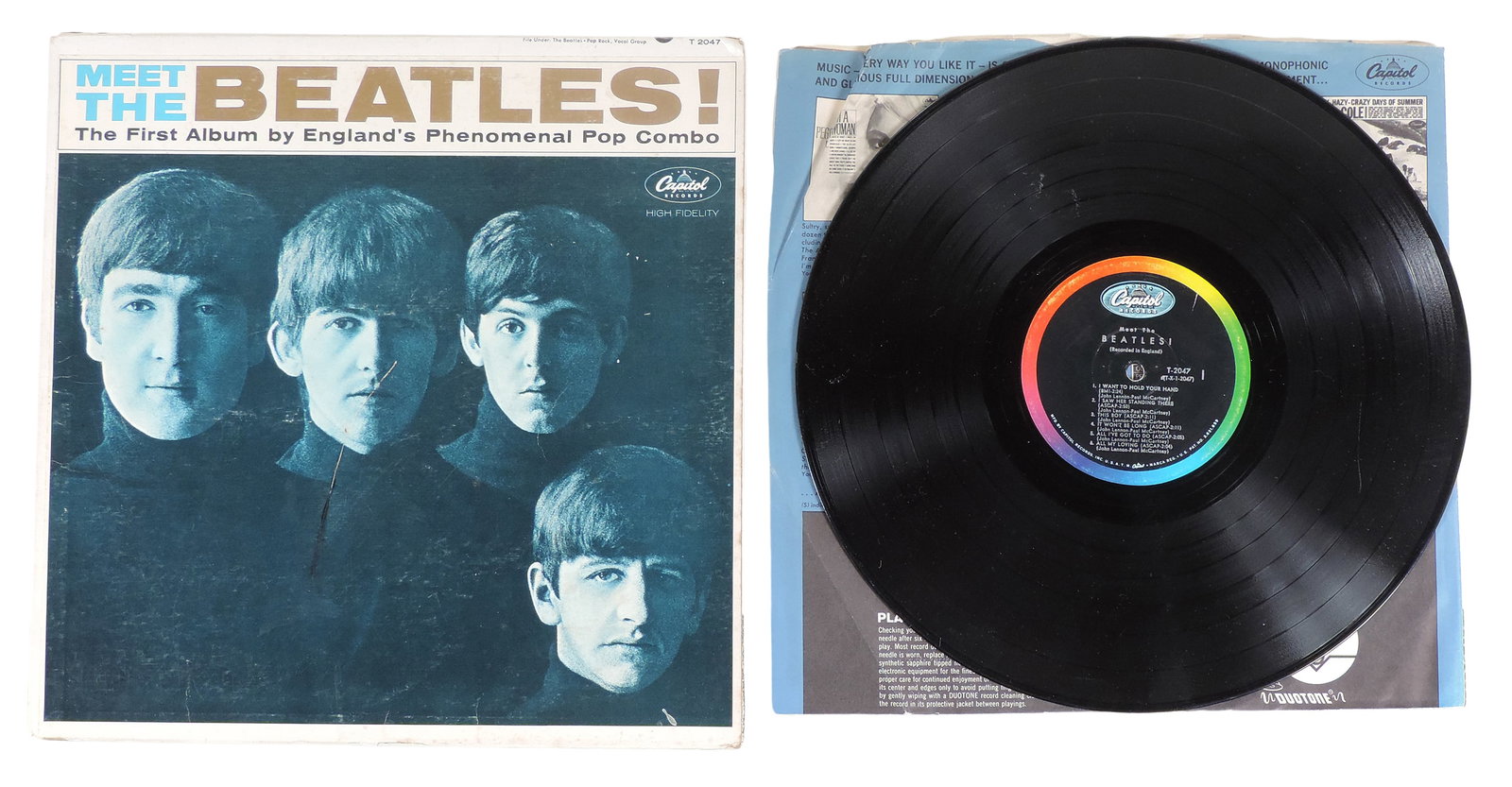 Meet The Beatles Vinyl Album, 1964 The First Album by Englandâ€™s Phenomenal Pop Co (1 of 2)