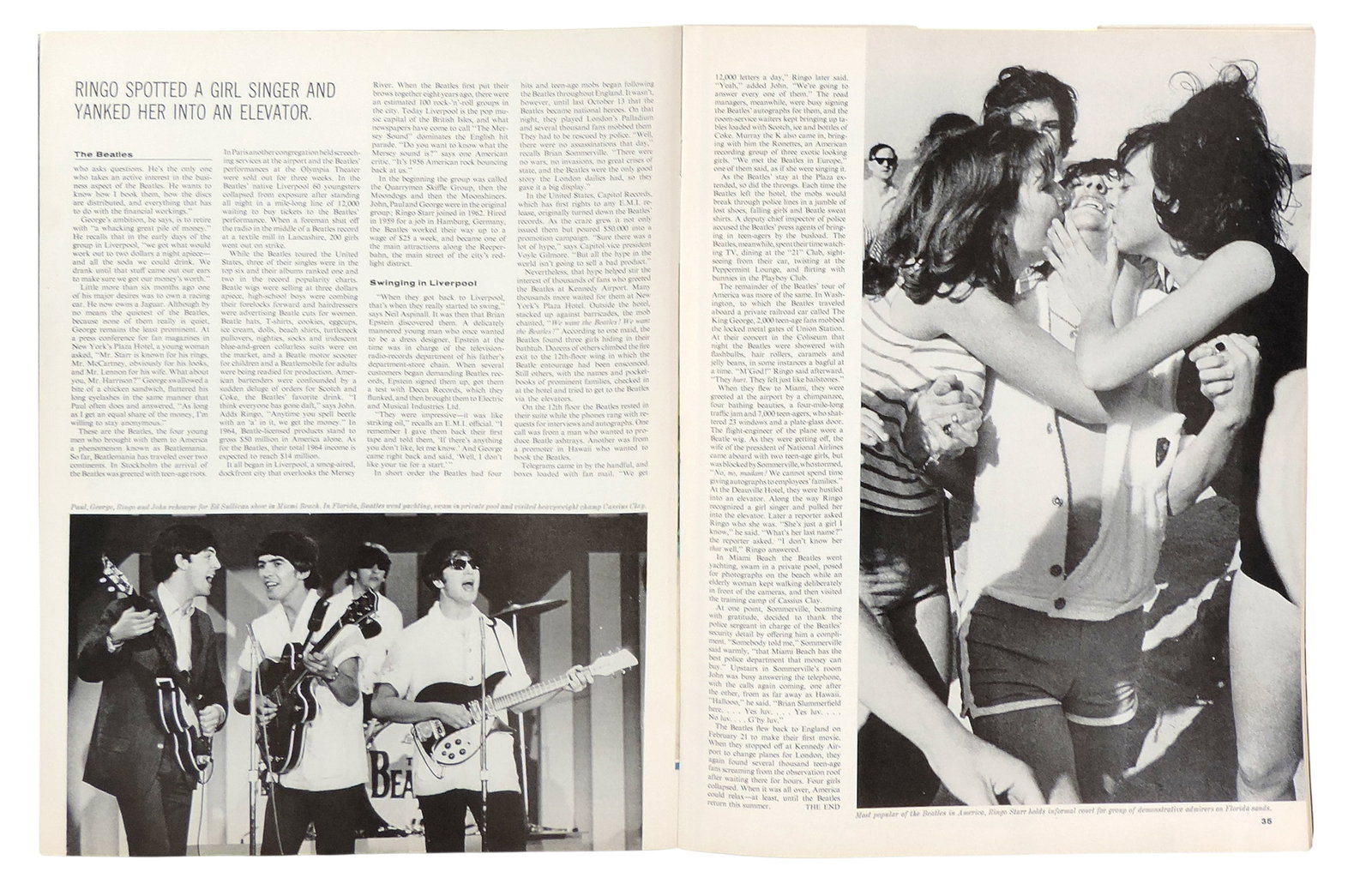 The Beatles Saturday Evening Post March 21, 1964, Exclusive Original Beatle Fiction by John, 9 pg... - 4