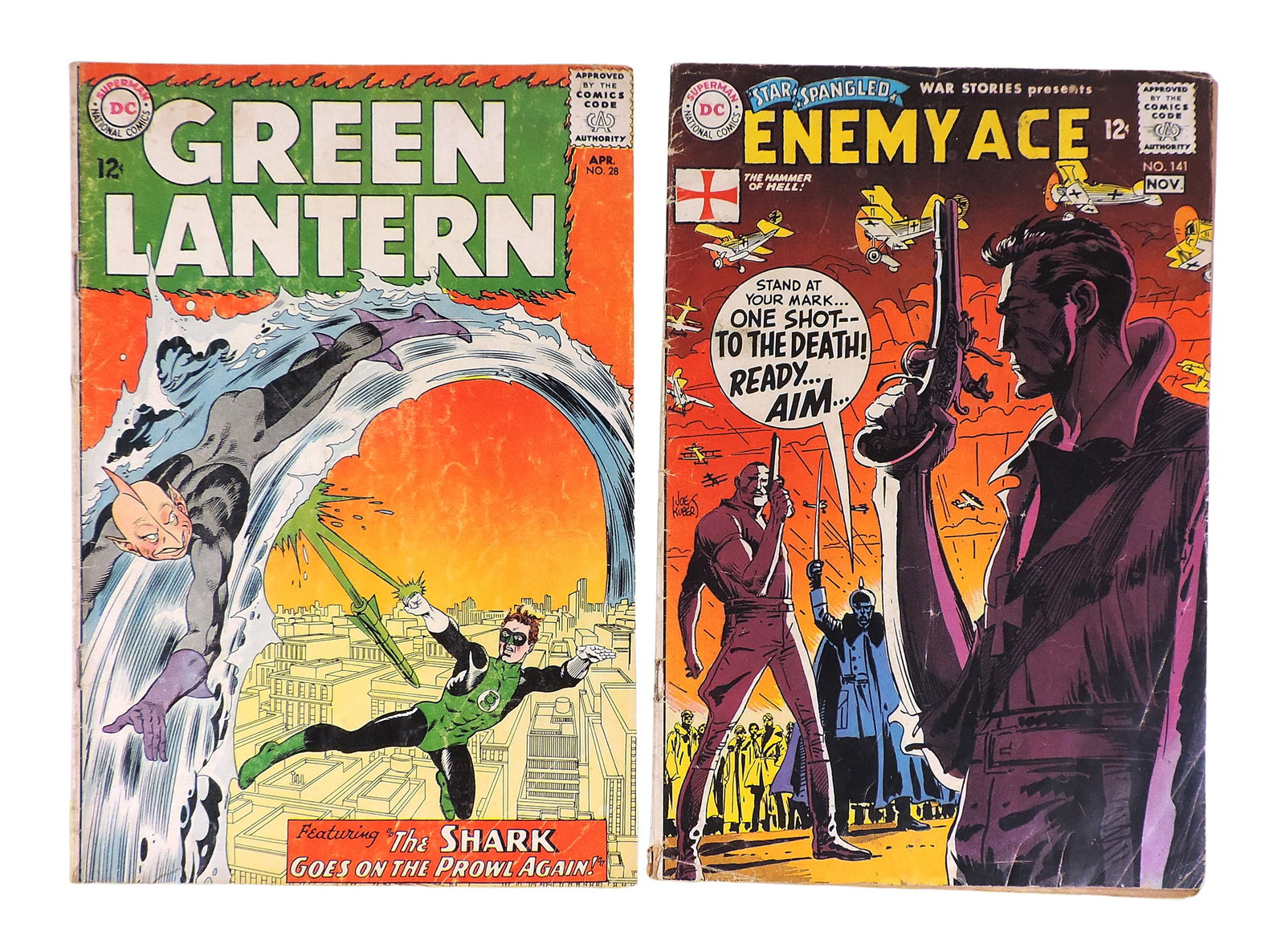 Superman DC National Comics (2), Green Lantern, featuring â€œThe Shark Goes on the P: Superman DC National Comics (2), Green Lantern, featuring â€œThe Shark Goes on the Prowl Againâ€�, APR. No. 28, 12Â¢, copyright 1964 by National Periodical 