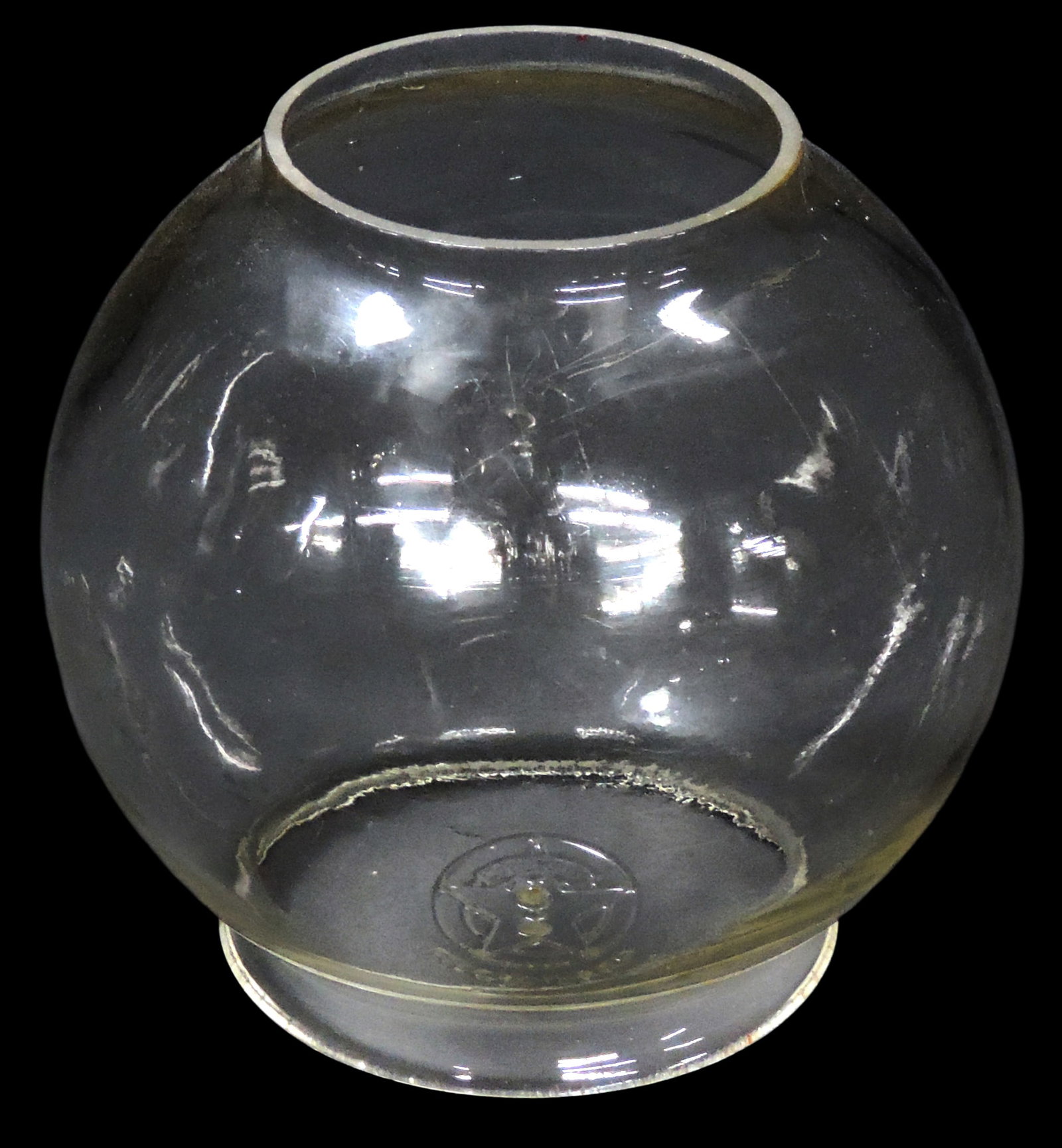 Coin-Operated Columbus Glass Globe, features the iconic raised Columbus circle emblem enclosing a... - 2