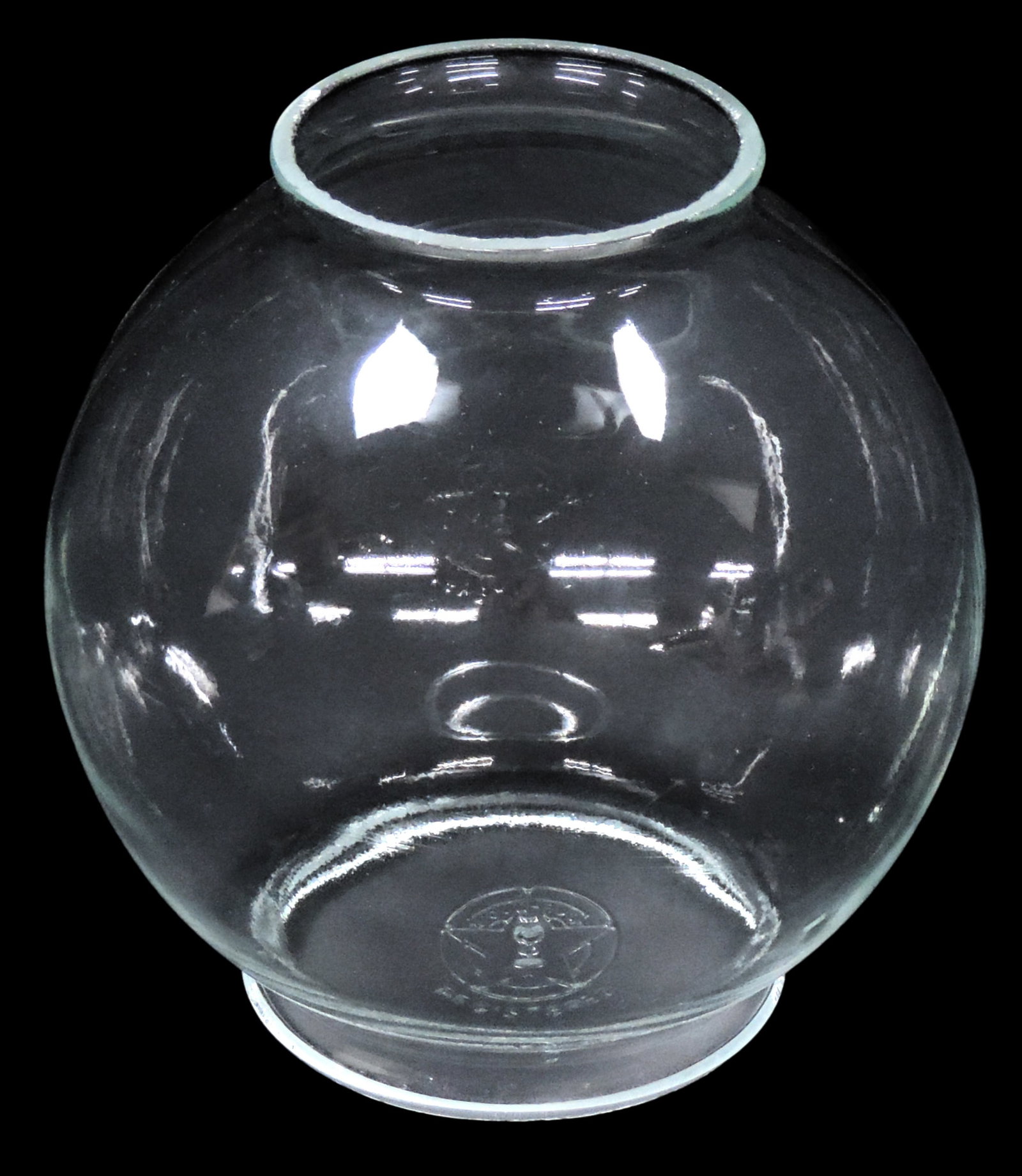 Coin-Operated Columbus Glass Globe, features the iconic raised Columbus circle emblem enclosing a... - 2