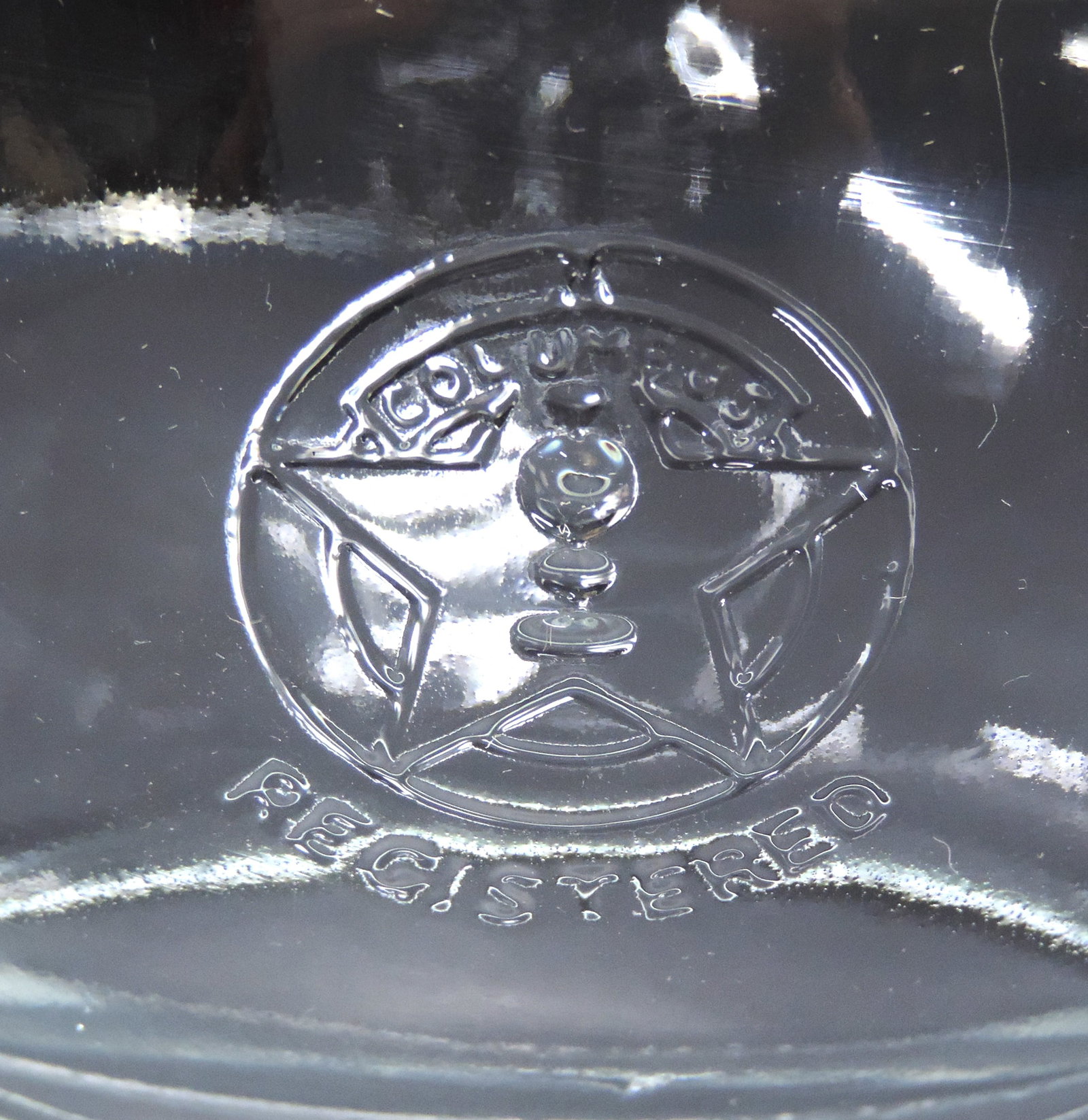 Coin-Operated Columbus Glass Globe, features the iconic raised Columbus circle emblem enclosing a... - 3